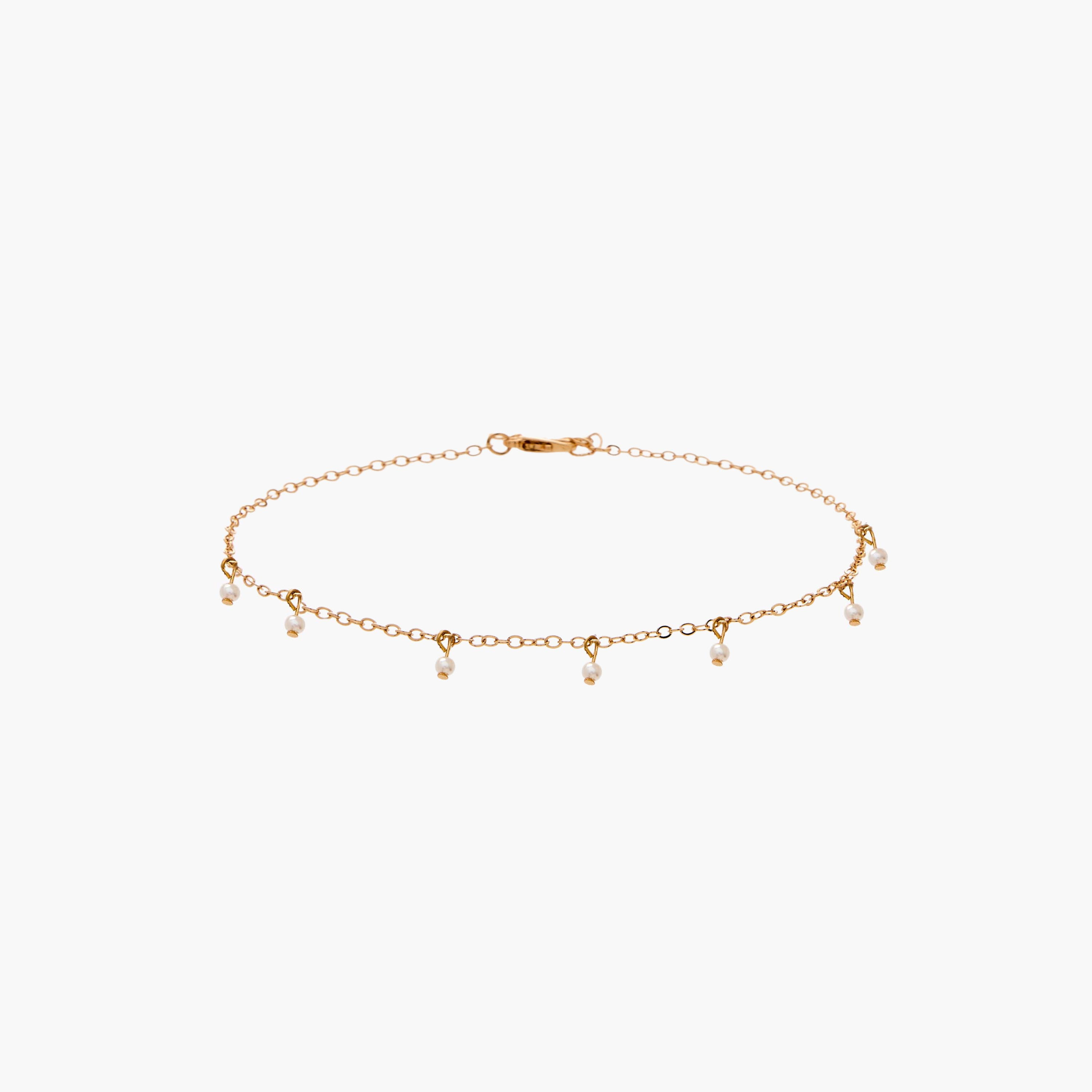 طقم خلاخيل سلسلة بلون ذهبي من 4 قطع-women-watchesandjewellery-jewellery-anklets-image-5