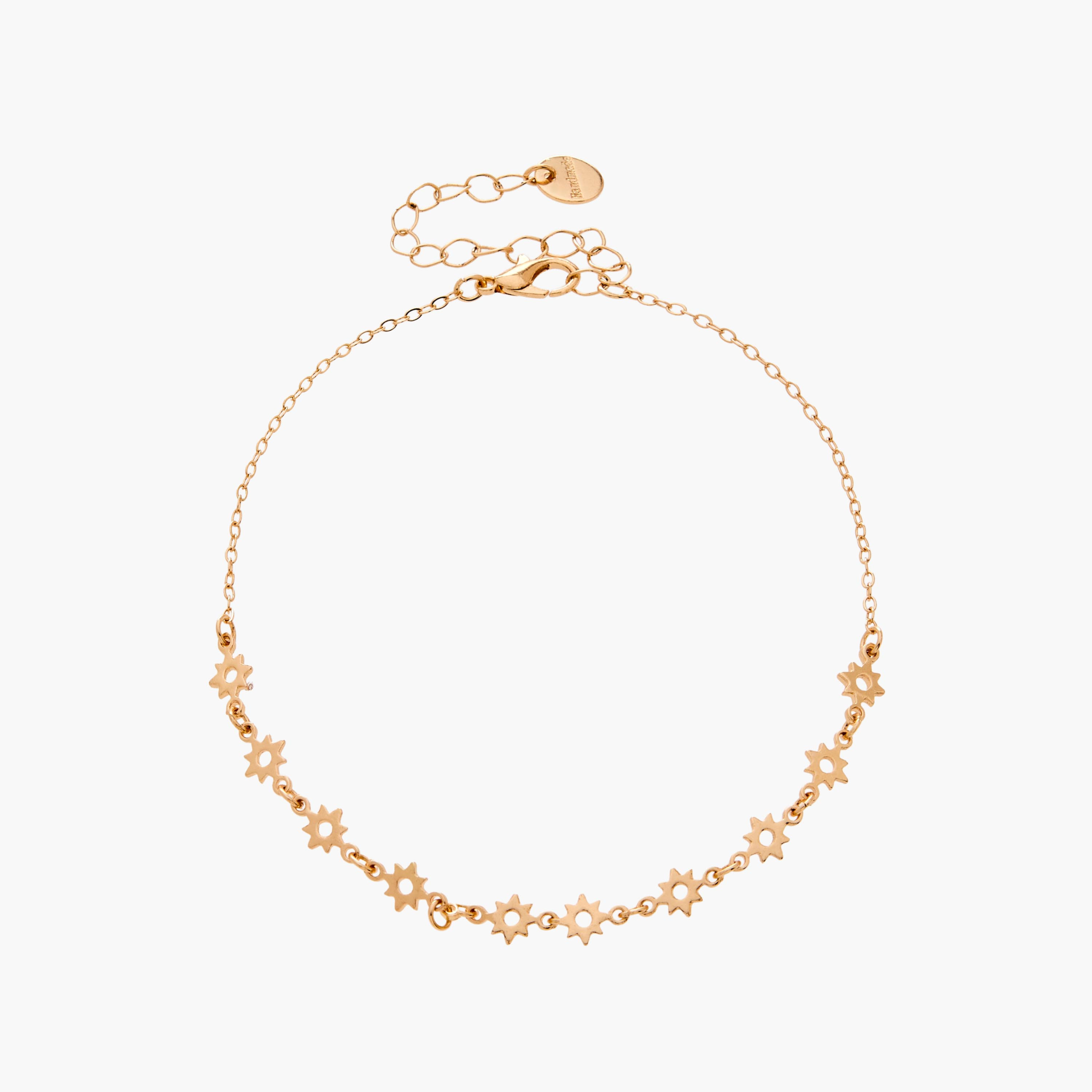 طقم خلاخيل سلسلة بلون ذهبي من 4 قطع-women-watchesandjewellery-jewellery-anklets-image-8