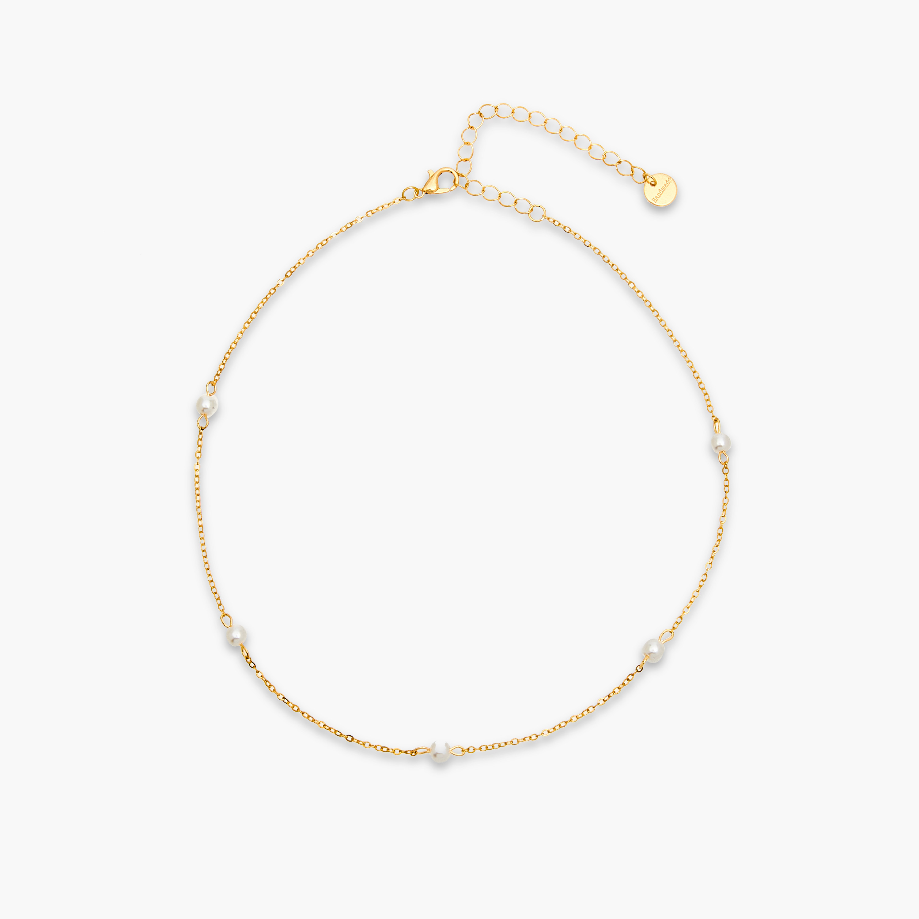 طقم قلادة بلون ذهبي مع تعليقات خرز - قطعتين-women-watchesandjewellery-jewellery-necklacesandpendants-image-1