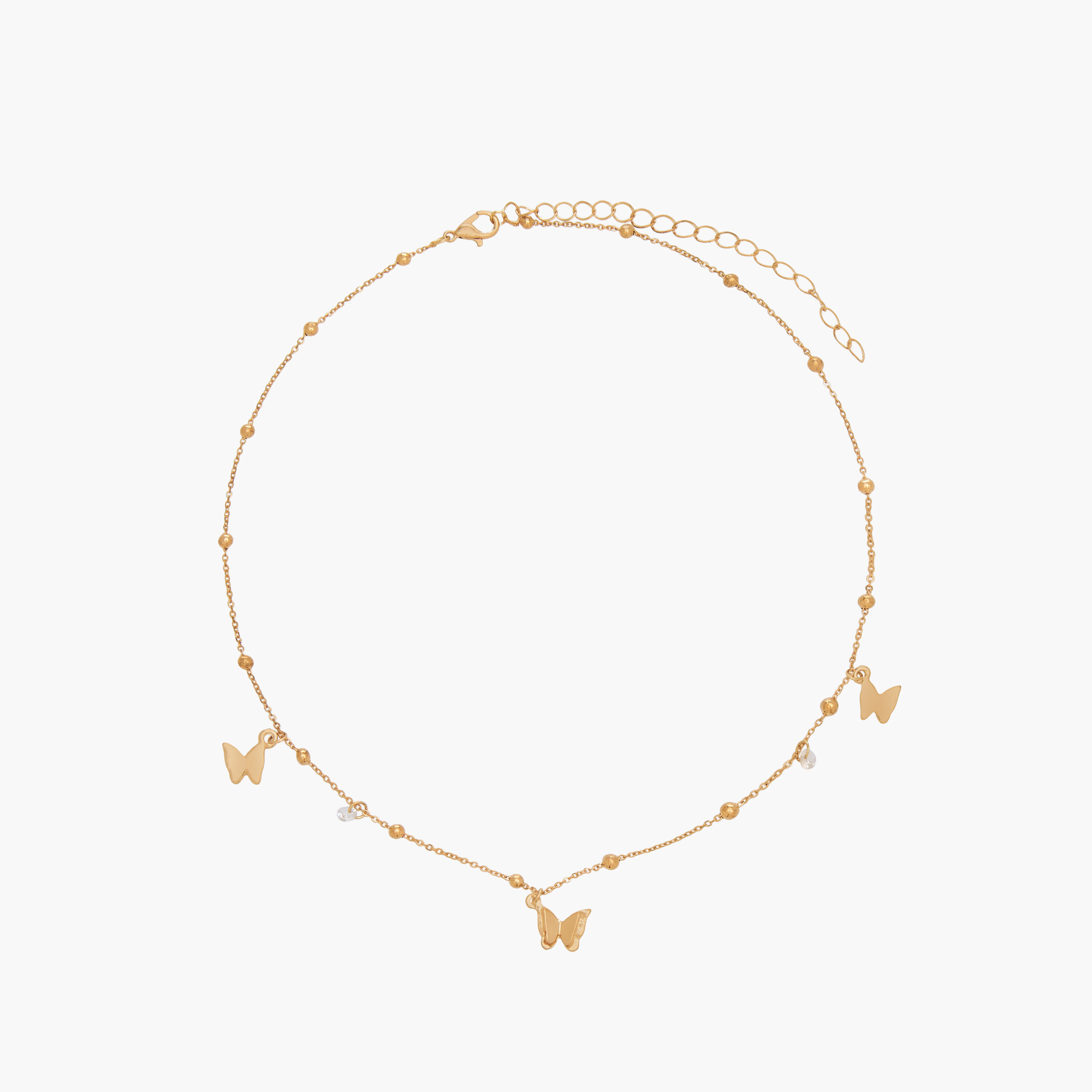 Gold Tone Necklace with Butterfly Pendant-women-watchesandjewellery-jewellery-necklacesandpendants-image-1