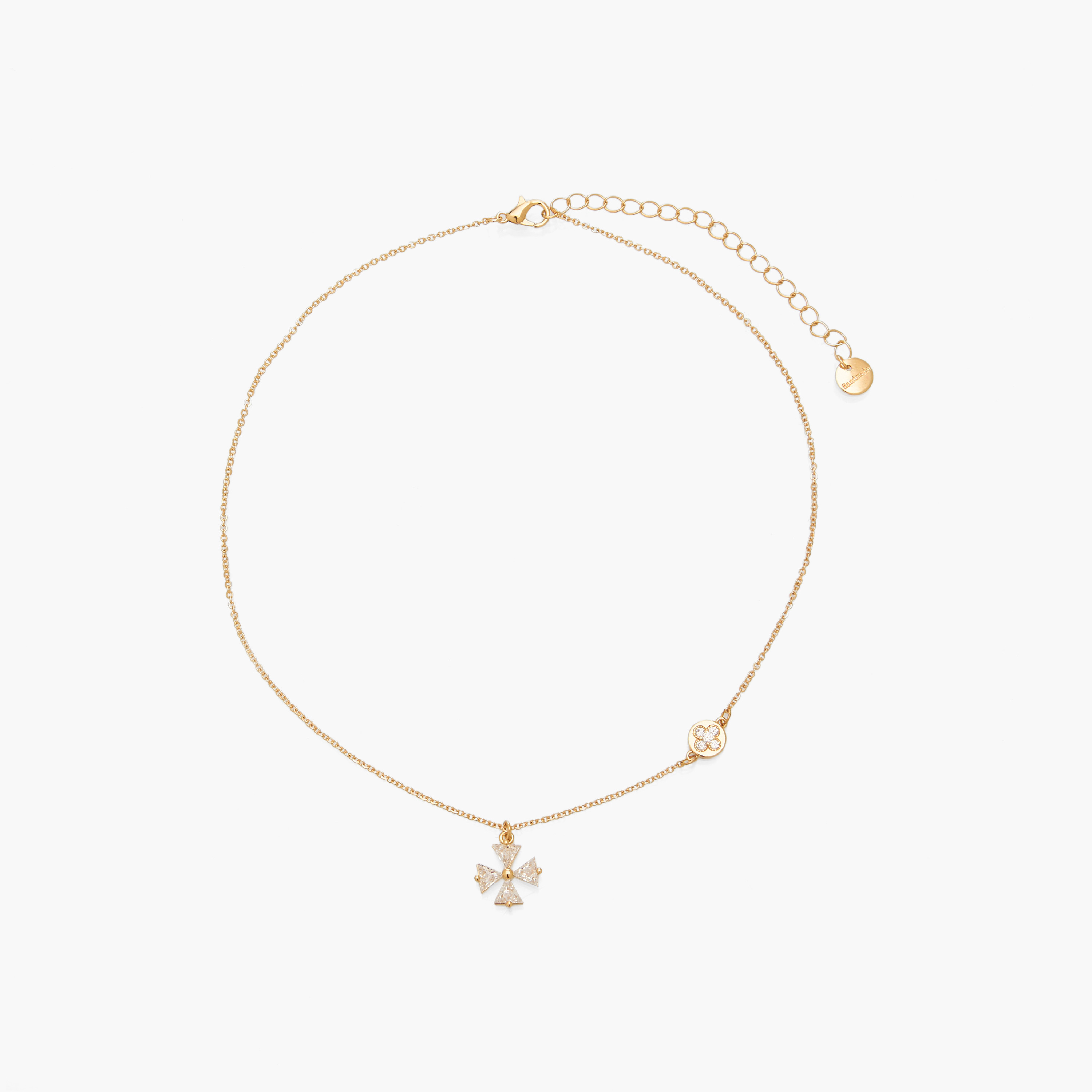 Gold Tone Necklace with Cross Pendant-women-watchesandjewellery-jewellery-necklacesandpendants-image-1