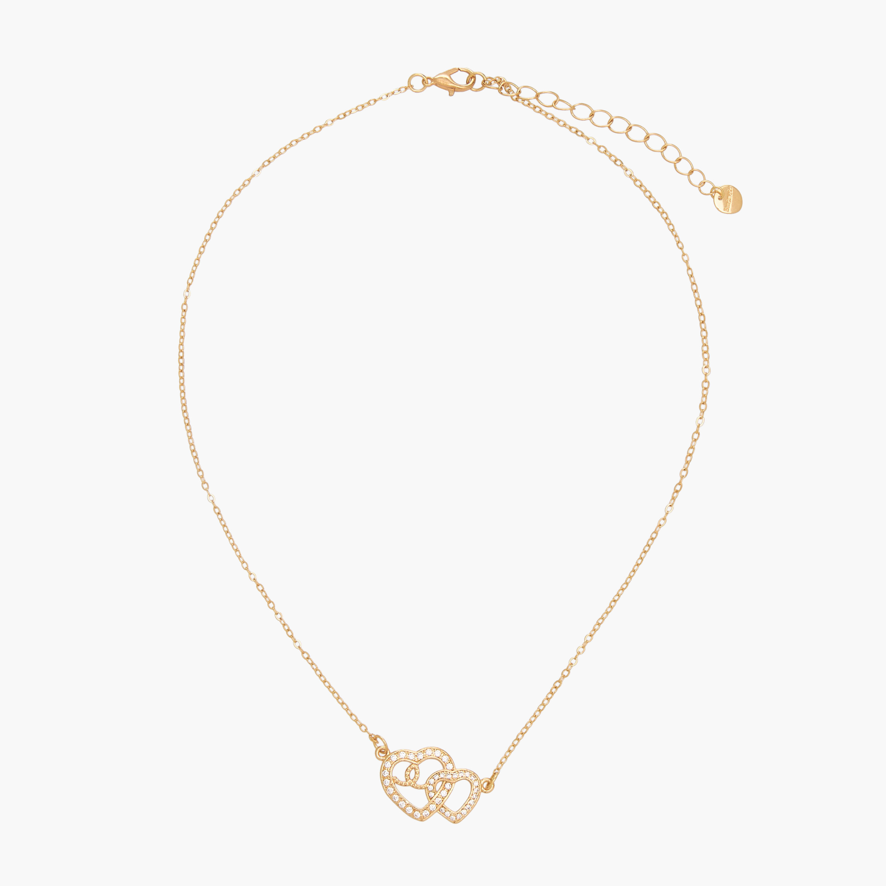 عقد ذهبي اللون مزين بدلاية قلب من مكعب زيركون-women-watchesandjewellery-jewellery-necklacesandpendants-image-1