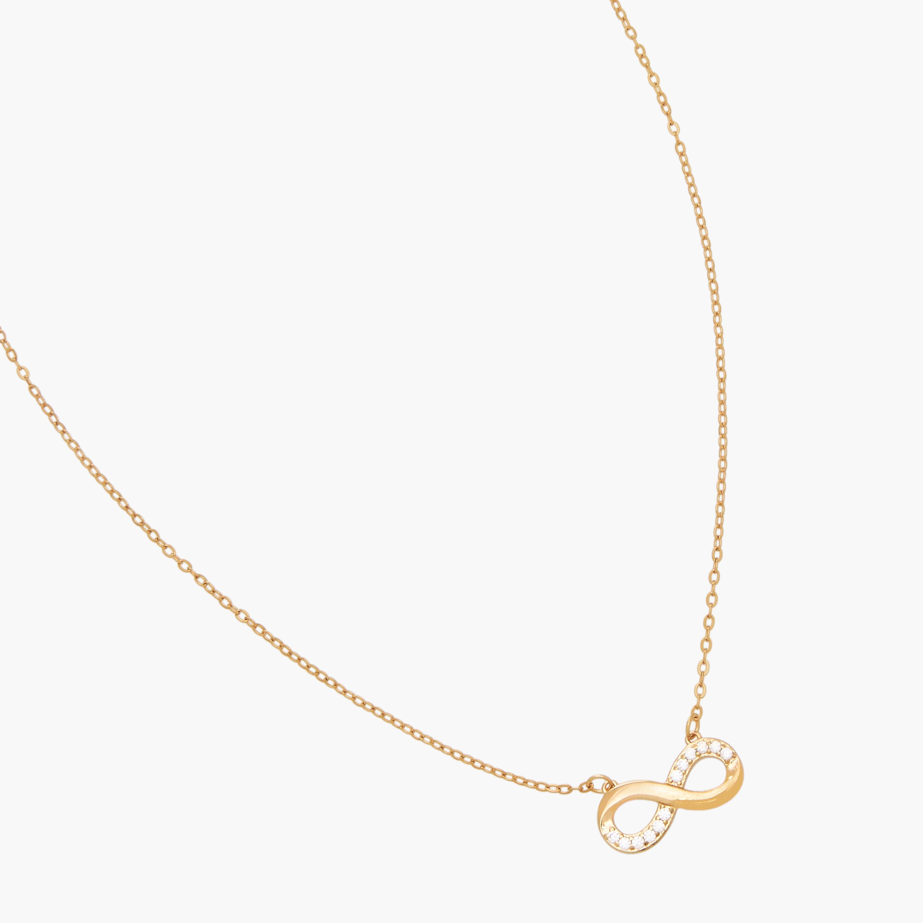 عقد بلون ذهبي ودلاية مكعب زركونيا-women-watchesandjewellery-jewellery-necklacesandpendants-image-2