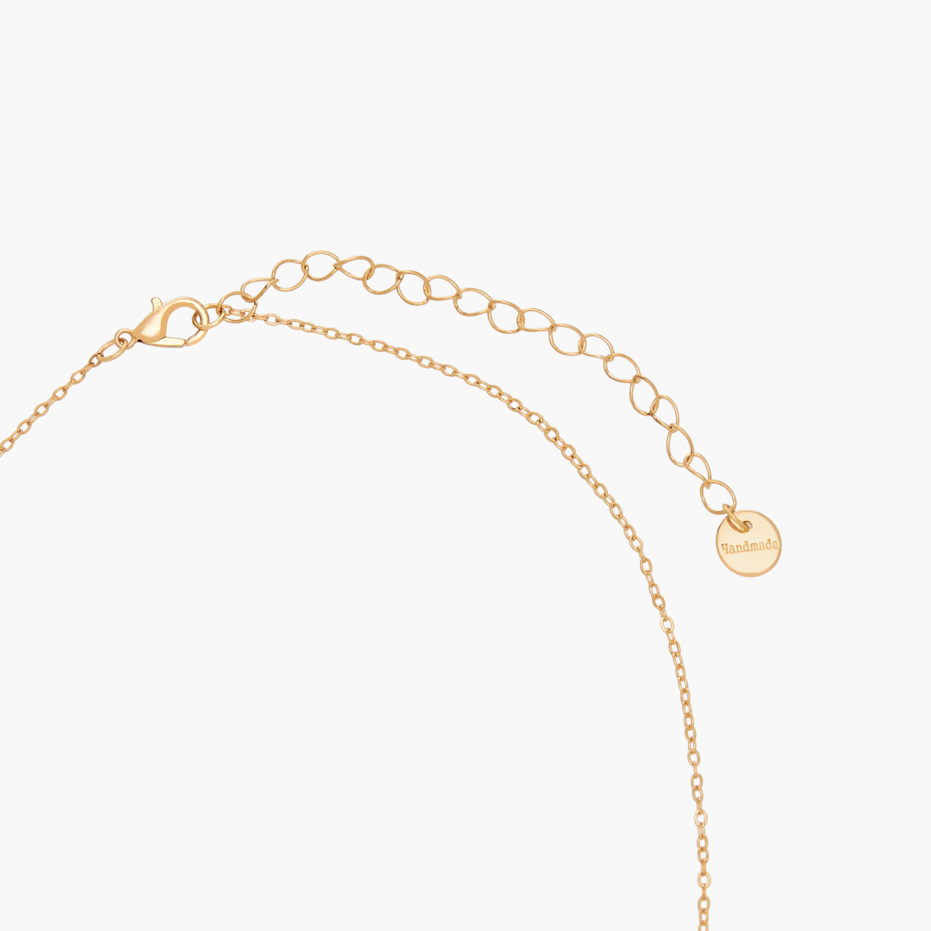 عقد بلون ذهبي ودلاية مكعب زركونيا-women-watchesandjewellery-jewellery-necklacesandpendants-image-4