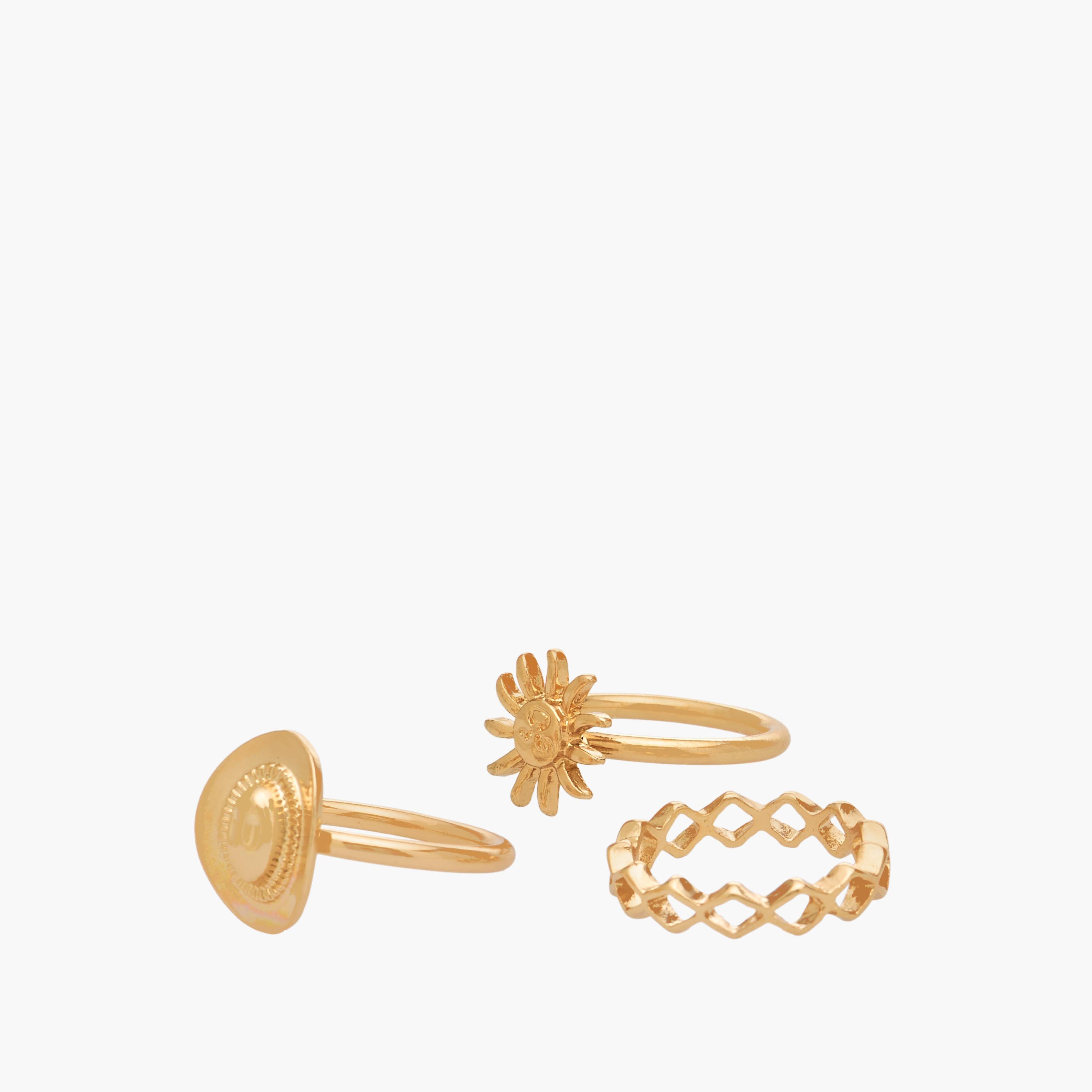 Pack of 10 Gold Tone Ring with Assorted Design-women-watchesandjewellery-jewellery-rings-image-2