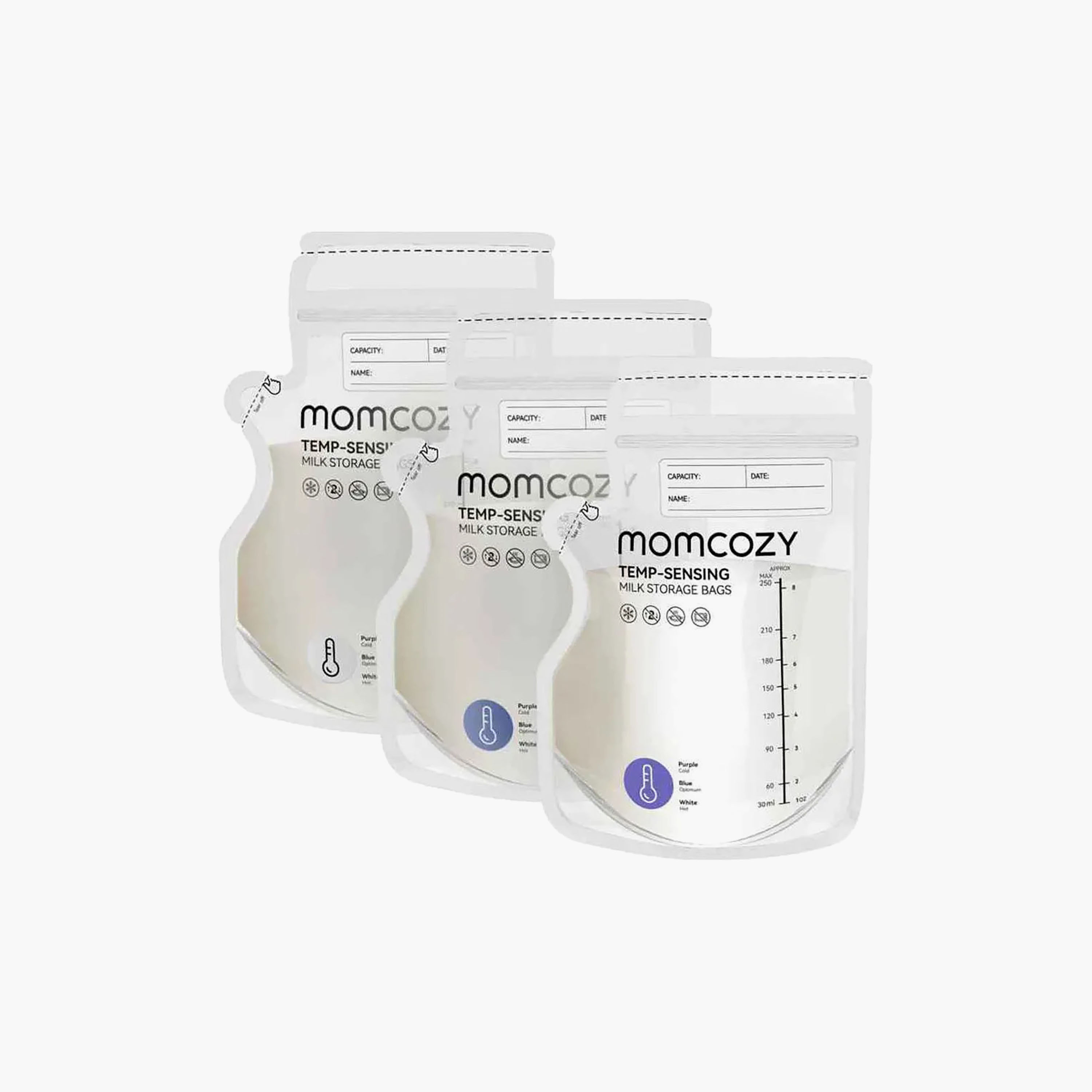 Pack of 60 Momcozy Breast Milk Storage Bag with Temperature Sensor-baby-feeding-breastfeedingandcare-image-1