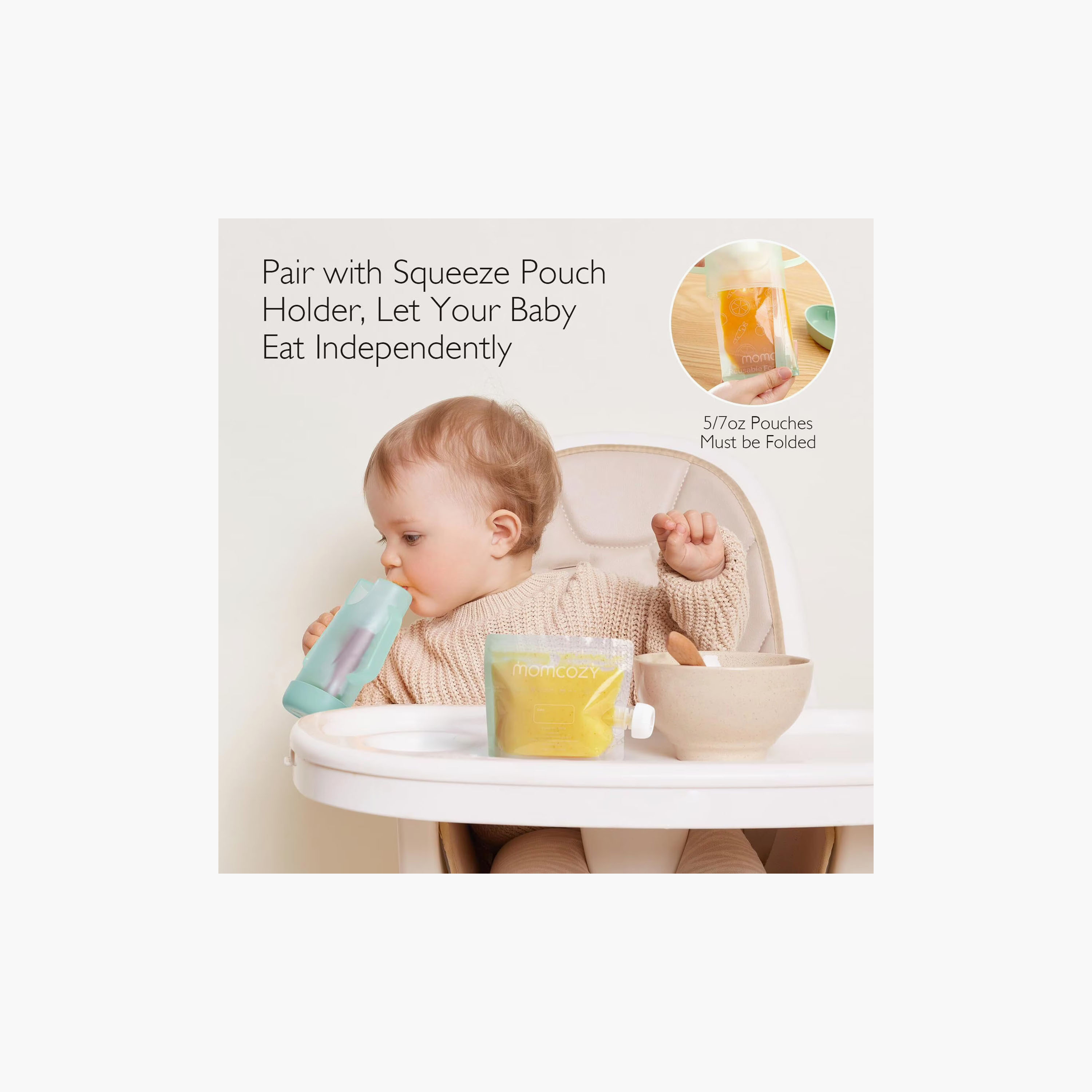 Pack of 10 Momcozy Reusable Food Pouch with Leakproof Design-baby-feeding-accessories-image-2