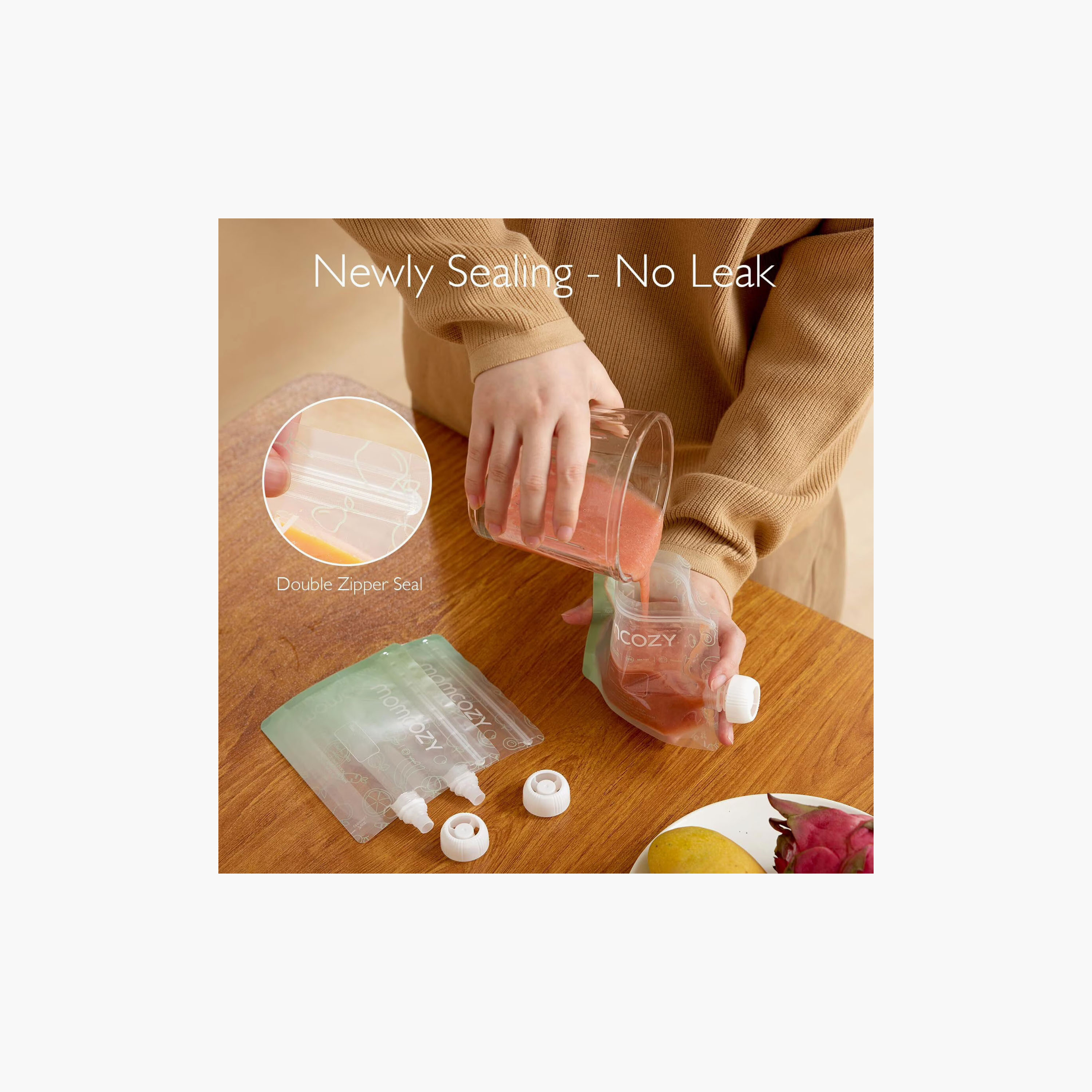 Pack of 10 Momcozy Reusable Food Pouch with Leakproof Design-baby-feeding-accessories-image-5