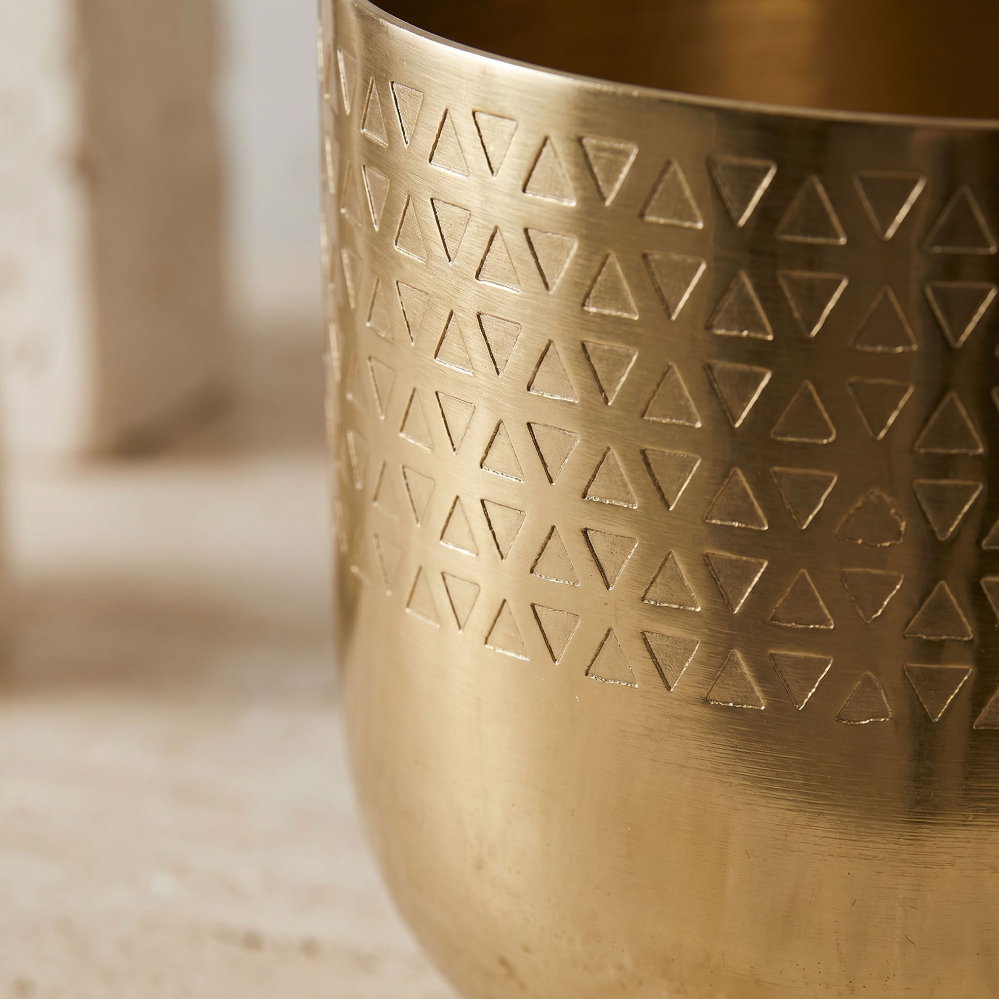 Geo Embossed Metal Planter-household-gardenandoutdoor-potsandplanters-image-2
