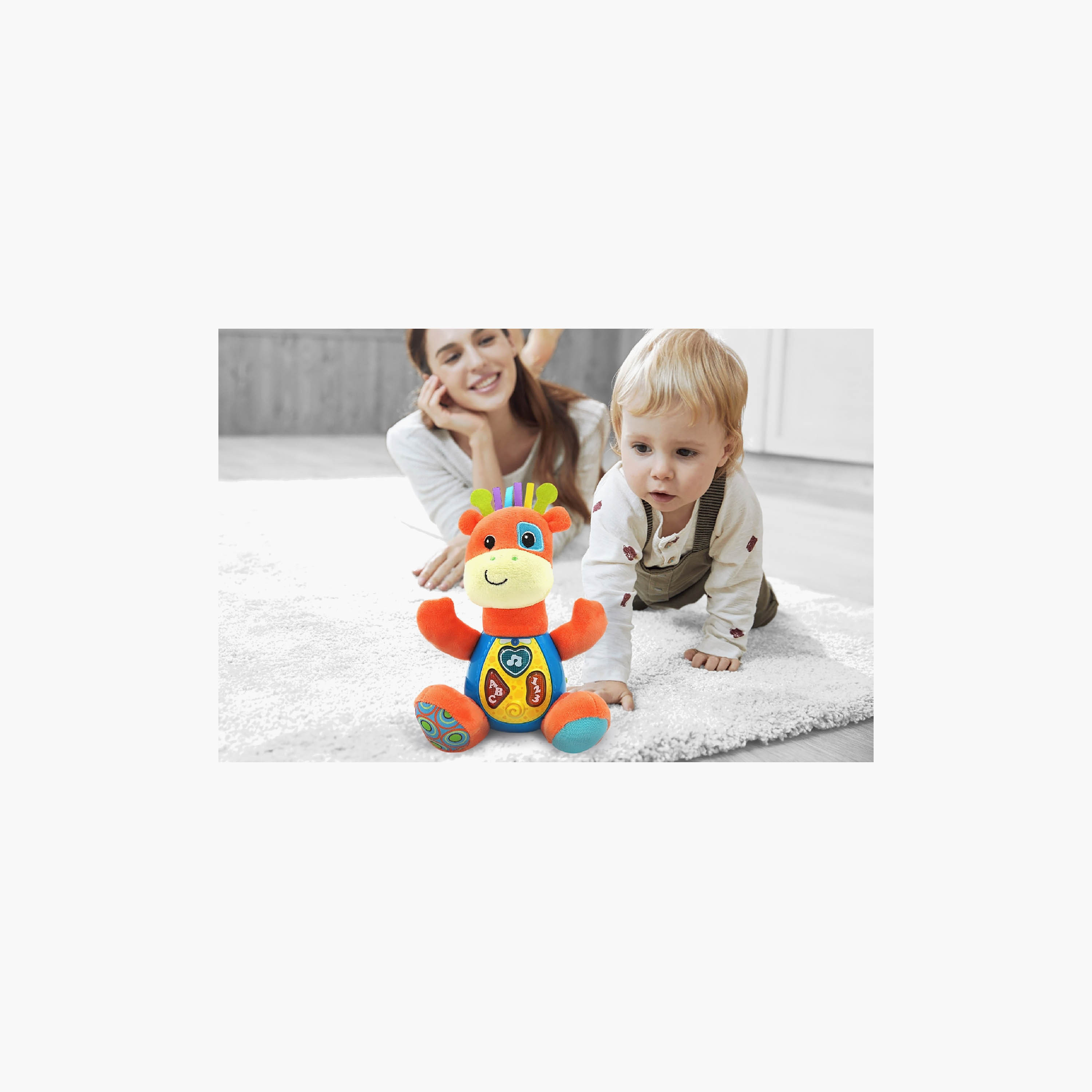 لعبة قطيفة على شكل زرافة، غنِّ وتعلّم معي من وينفان-toys-babyandtoddlertoys-learningtoys-image-3