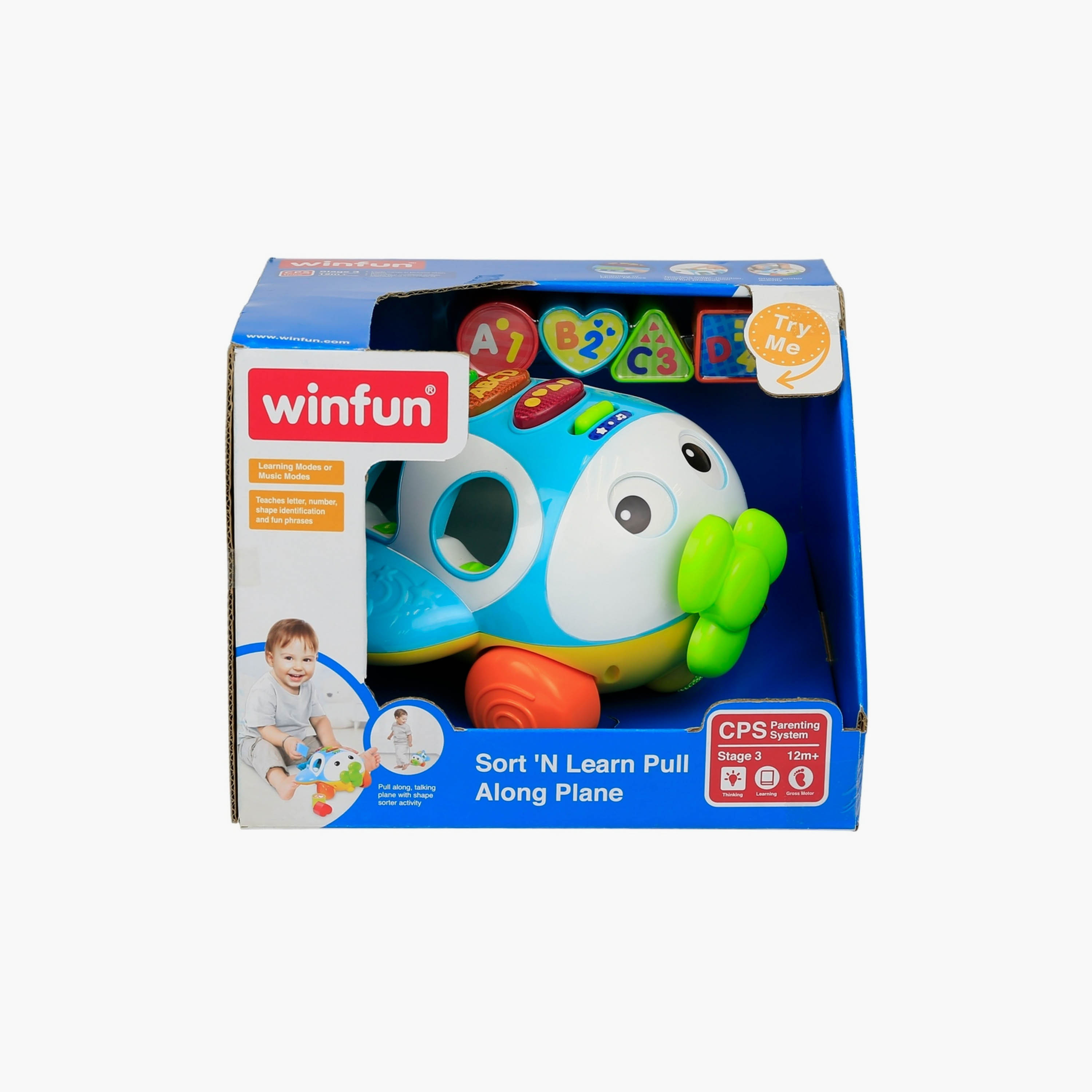 Winfun Sort & Learn Pull Along Airplane Toy With Shape Blocks-toys-babyandtoddlertoys-learningtoys-image-2