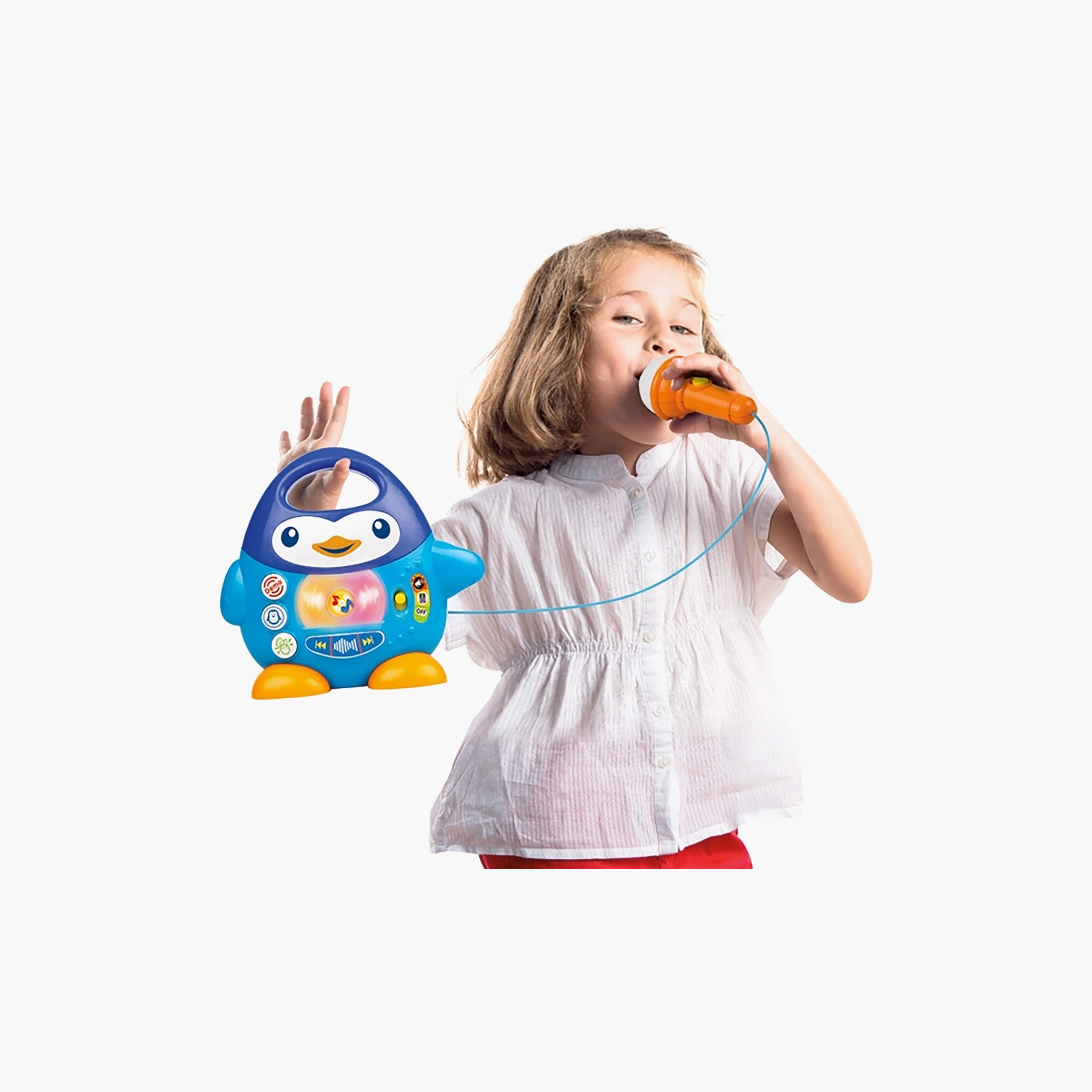 لعبة مشغل موسيقى بنمط بطريق مع ميكروفون لعبة قابل للفصل من وينفان-toys-educational-musicaltoys-image-2