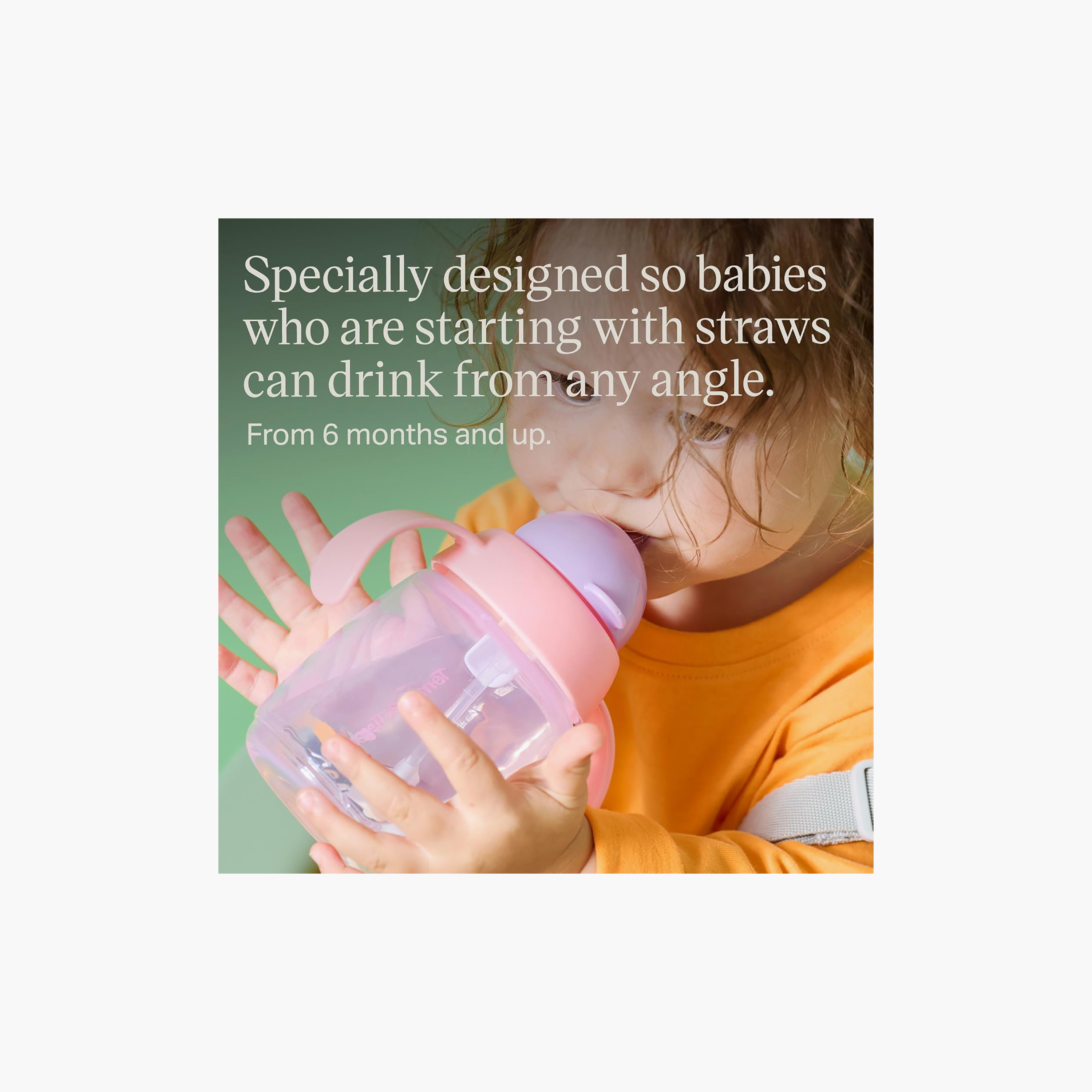 Tommee Tippee Trainer Straw Leak & Shake Proof Cup with Straw & Handle - 240 ml-baby-feeding-mealtimeessentials-image-2