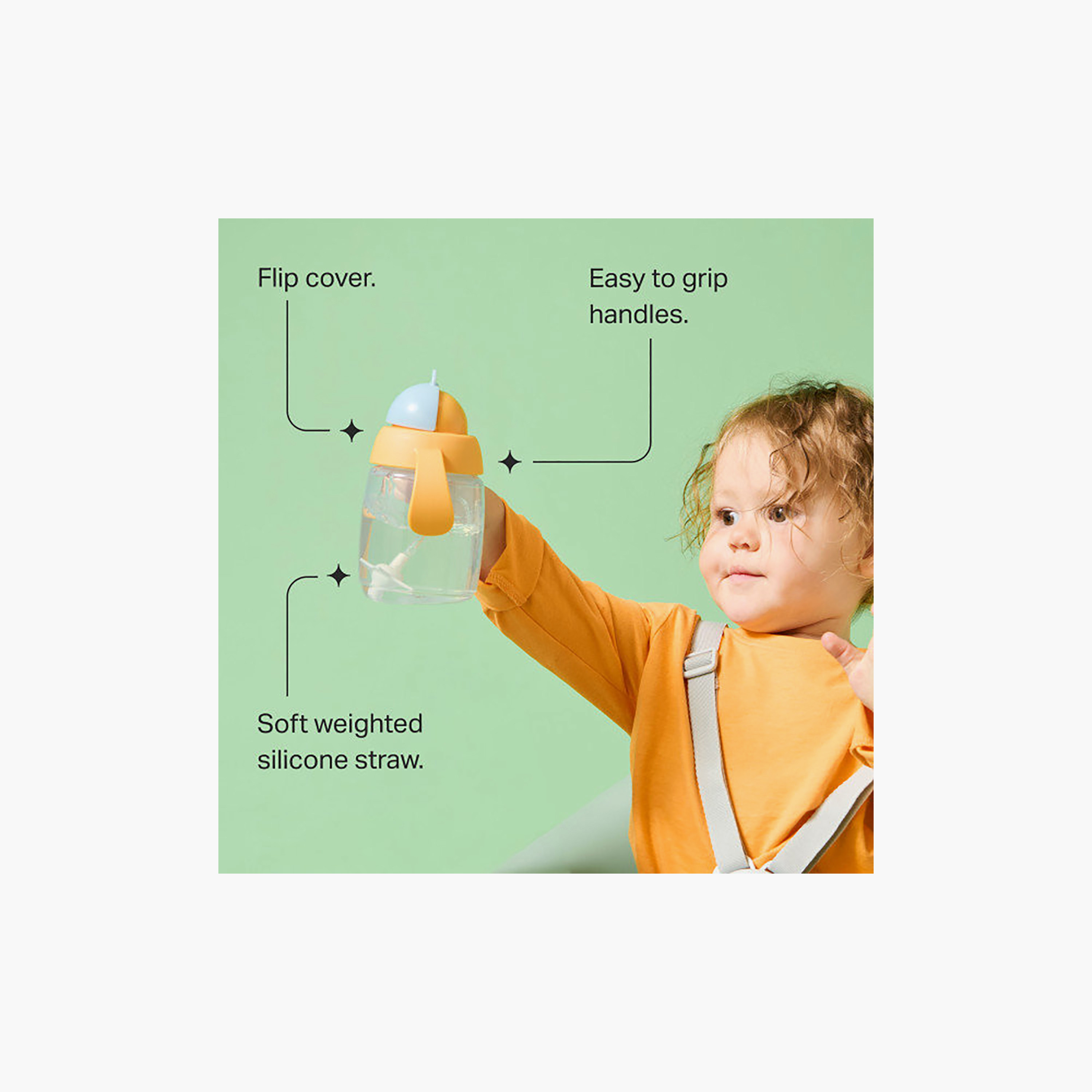 كوب تدريب مضاد للتسريب والاهتزاز مع مصاصة ومقبض - 240 مل من تومي تيبي-baby-feeding-mealtimeessentials-image-8