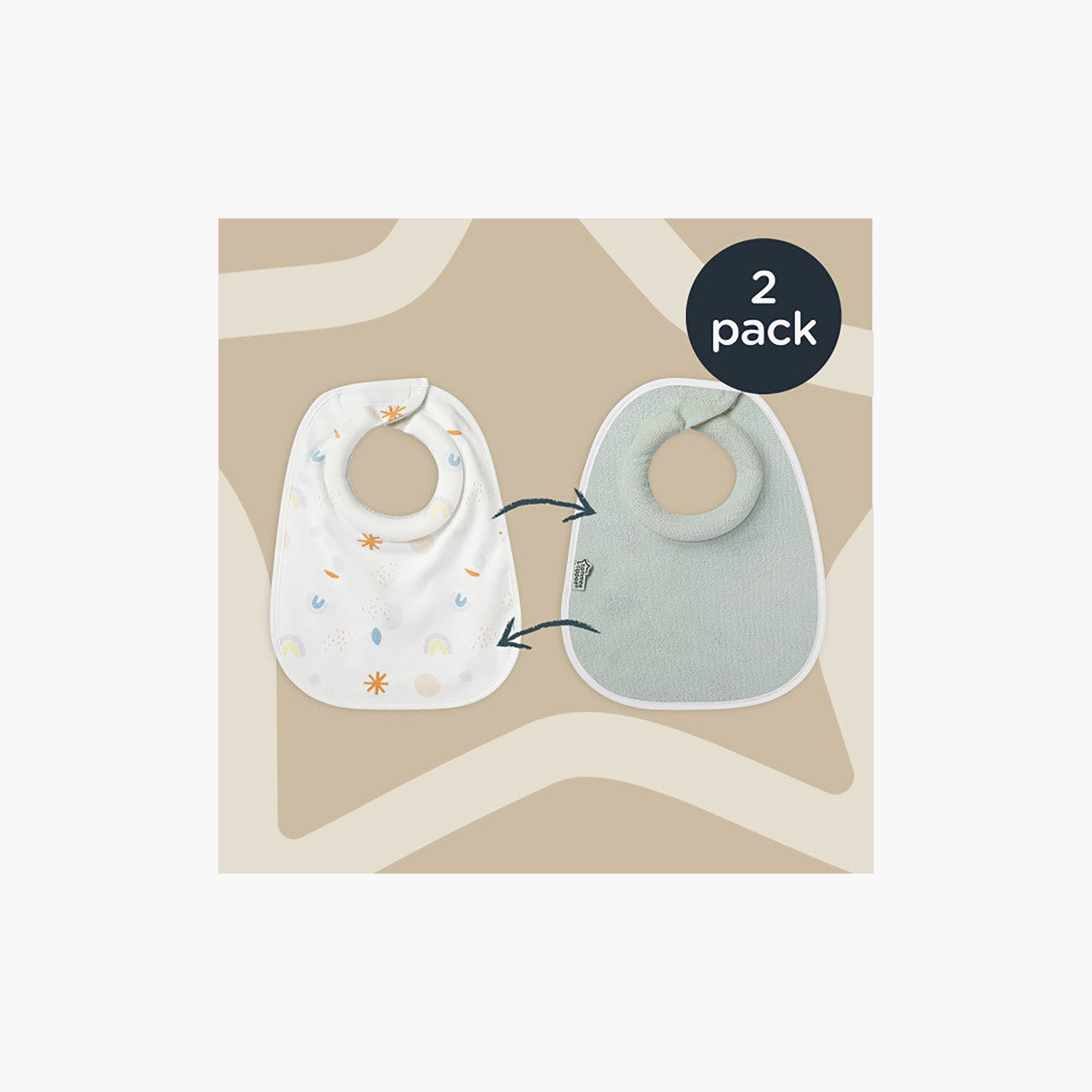 طقم مرايل "كلوسر تو نيتشر"، قطعتين من تومي تيبي-baby-feeding-bibs-image-13
