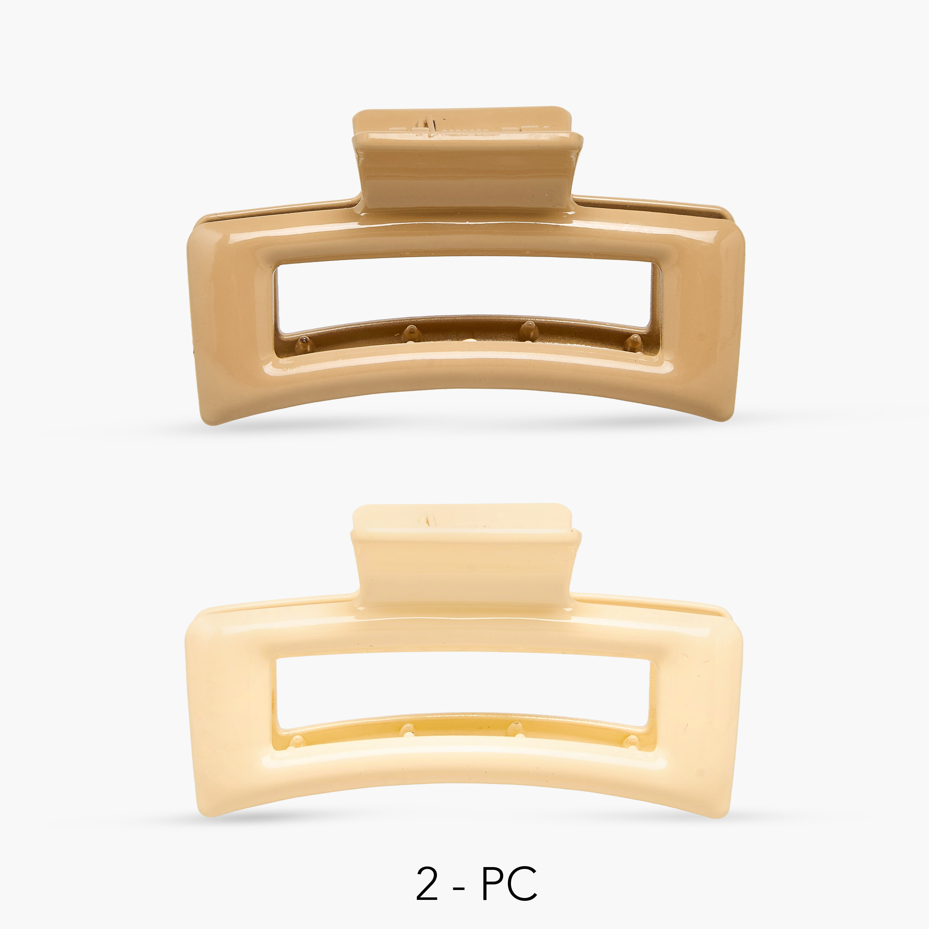 مشابك شعر مستطيلة بتشطيب مطفي - طقم من قطعتين-women-hairaccessories-clamps-image-1