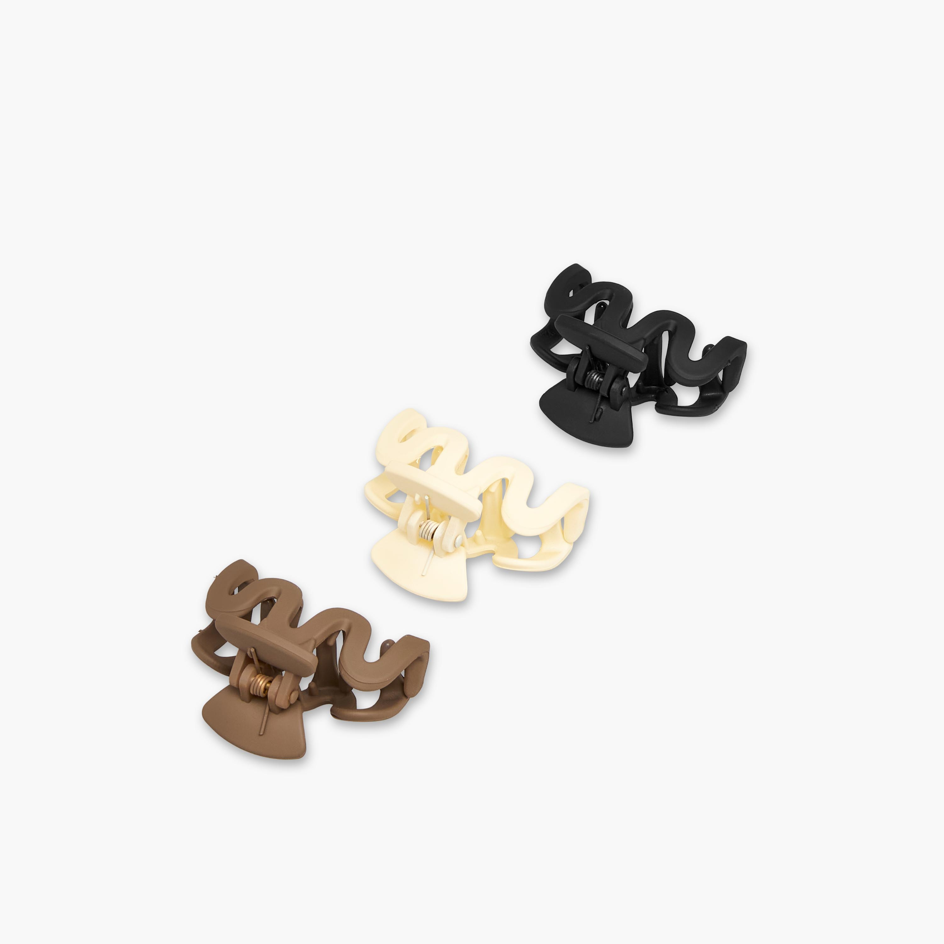 مشابك شعر مموجة بتشطيب مطفي - طقم من 3 قطع-women-hairaccessories-clamps-image-5