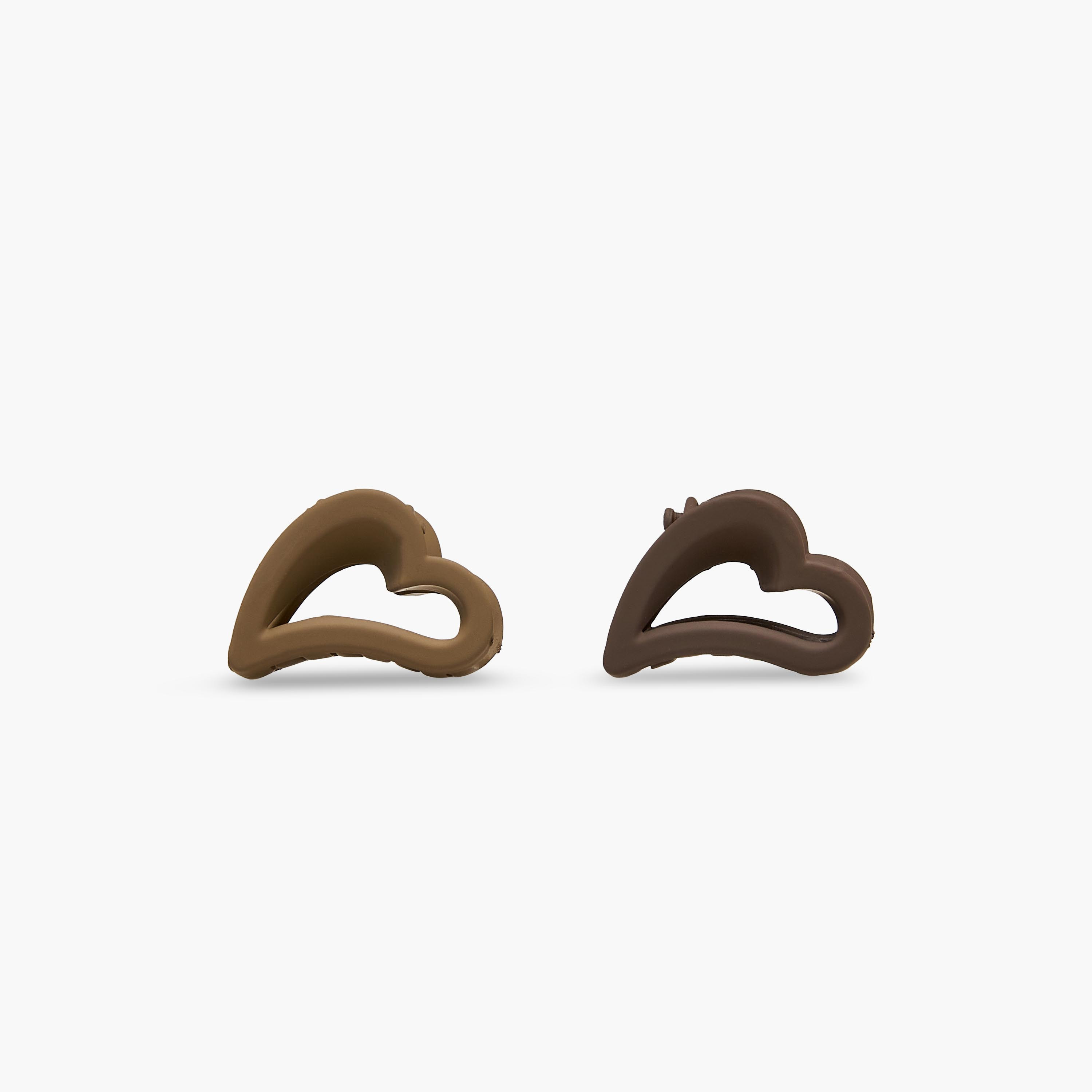 Pack of 6 Heart Hair Clamps with Matte Finish-women-hairaccessories-clamps-image-3