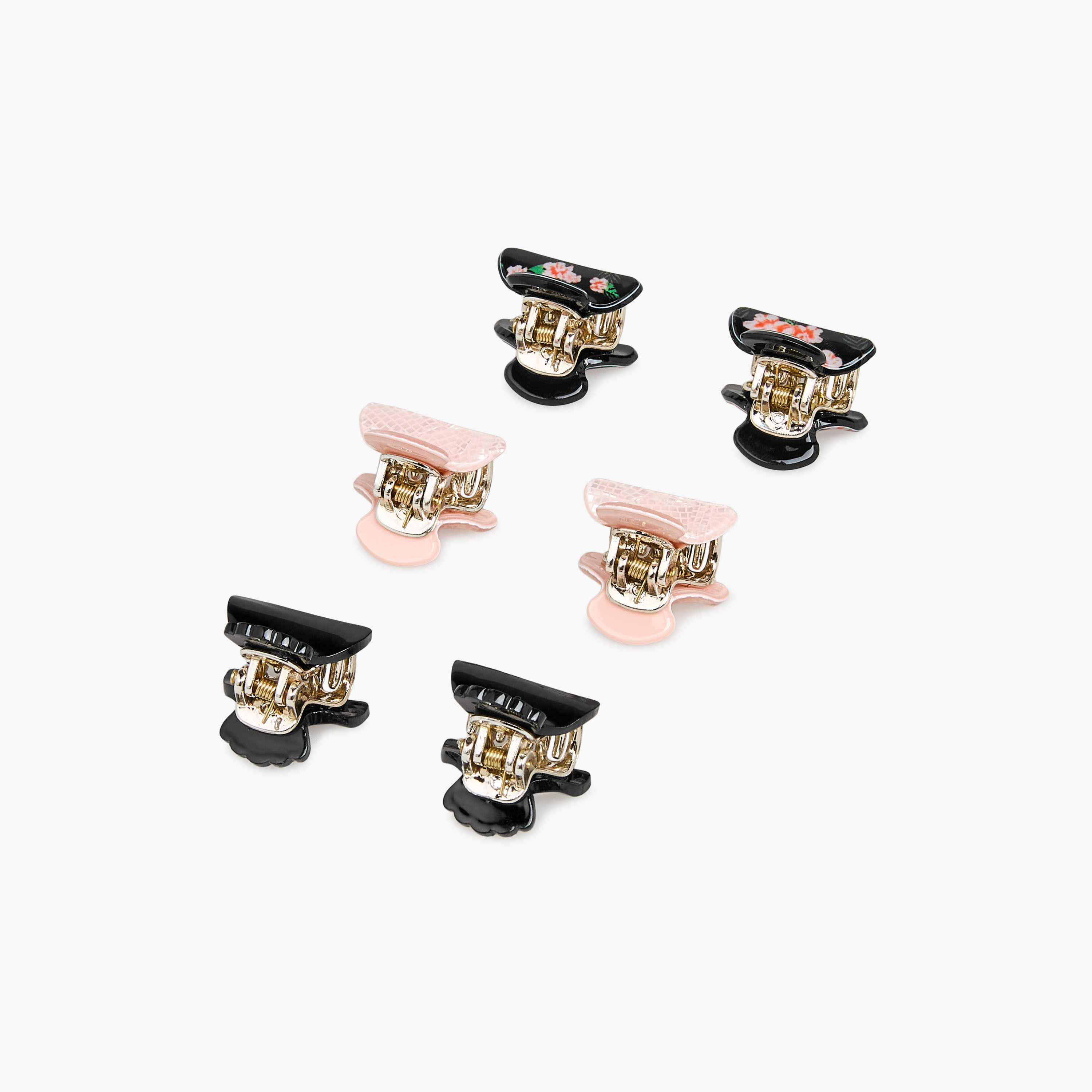 Pack of 6 Curved Hair Clamp with Assorted Design-women-hairaccessories-clamps-image-6