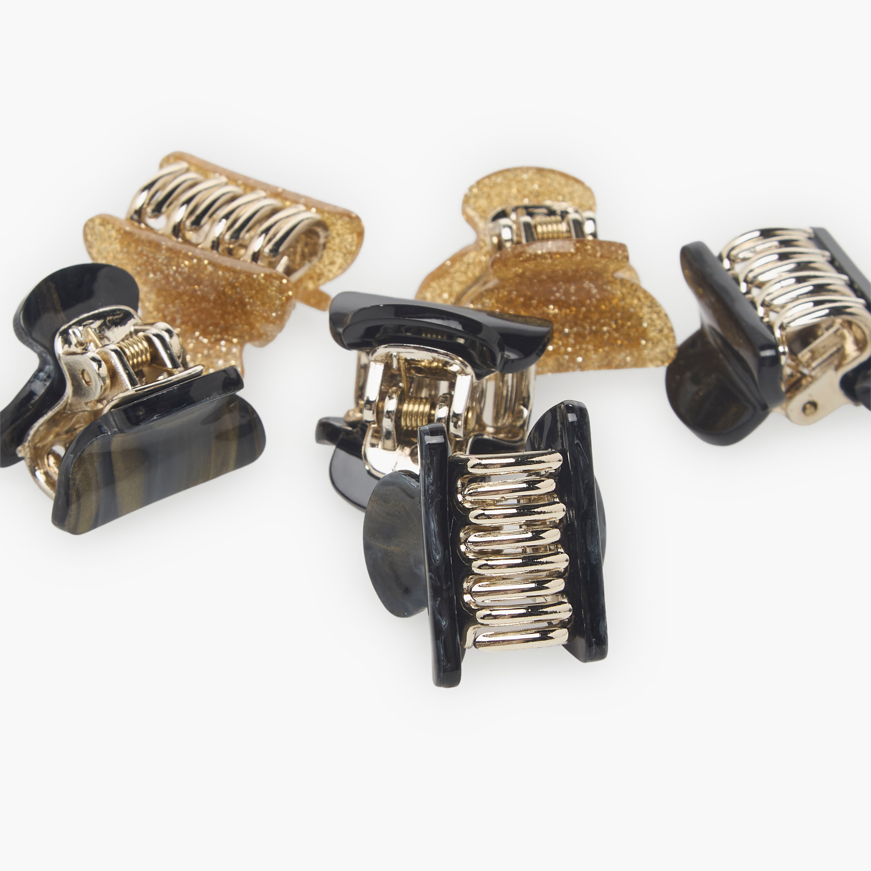 مشابك شعر منحنية بتصاميم متنوعة - طقم من 6 قطع-women-hairaccessories-clamps-image-6