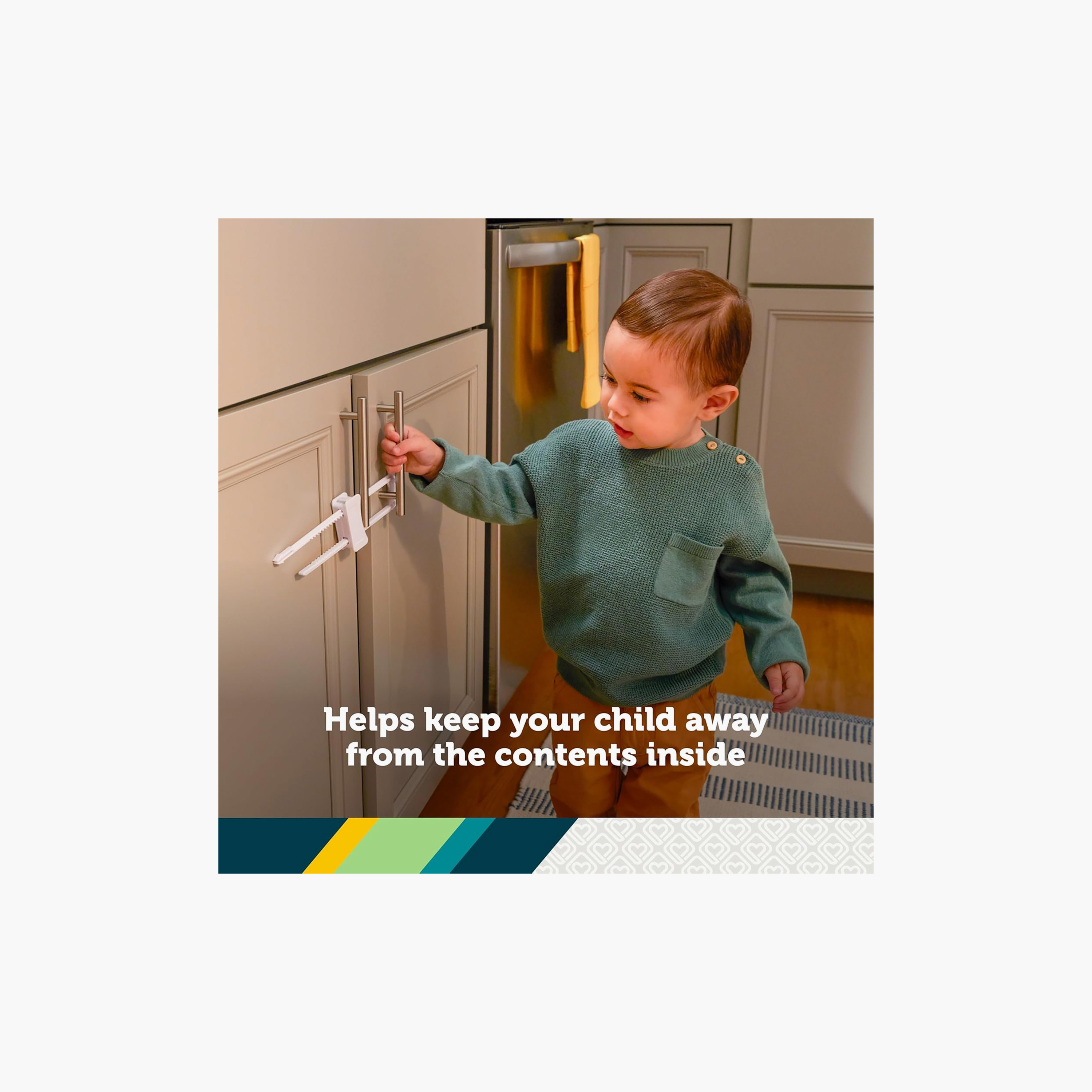 قفل خزائن للأبواب المزدوجة بروفينج من سيفتي فيرست - عبوة من قطعتين-baby-healthandsafety-babyproofing-image-2