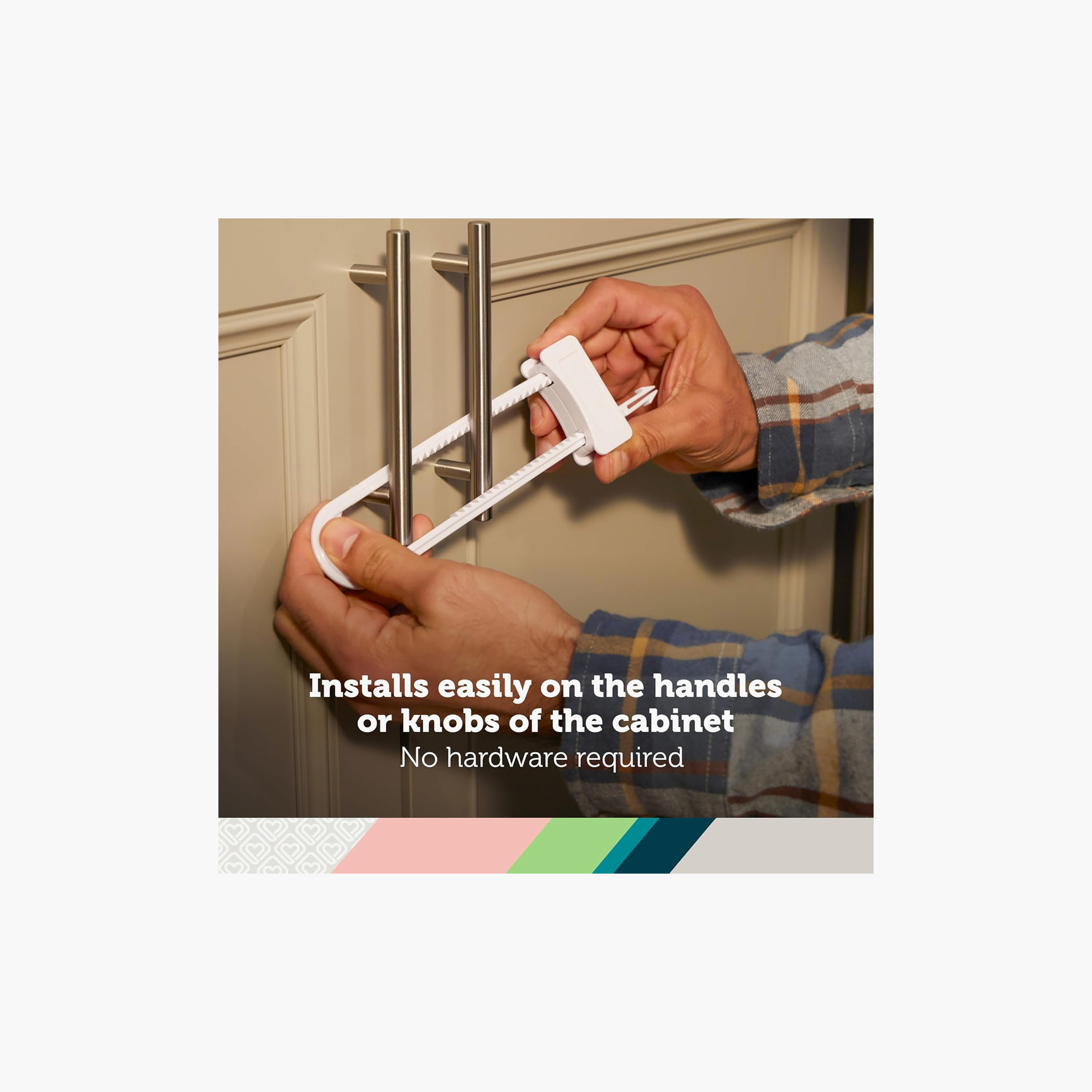 قفل خزائن للأبواب المزدوجة بروفينج من سيفتي فيرست - عبوة من قطعتين-baby-healthandsafety-babyproofing-image-3