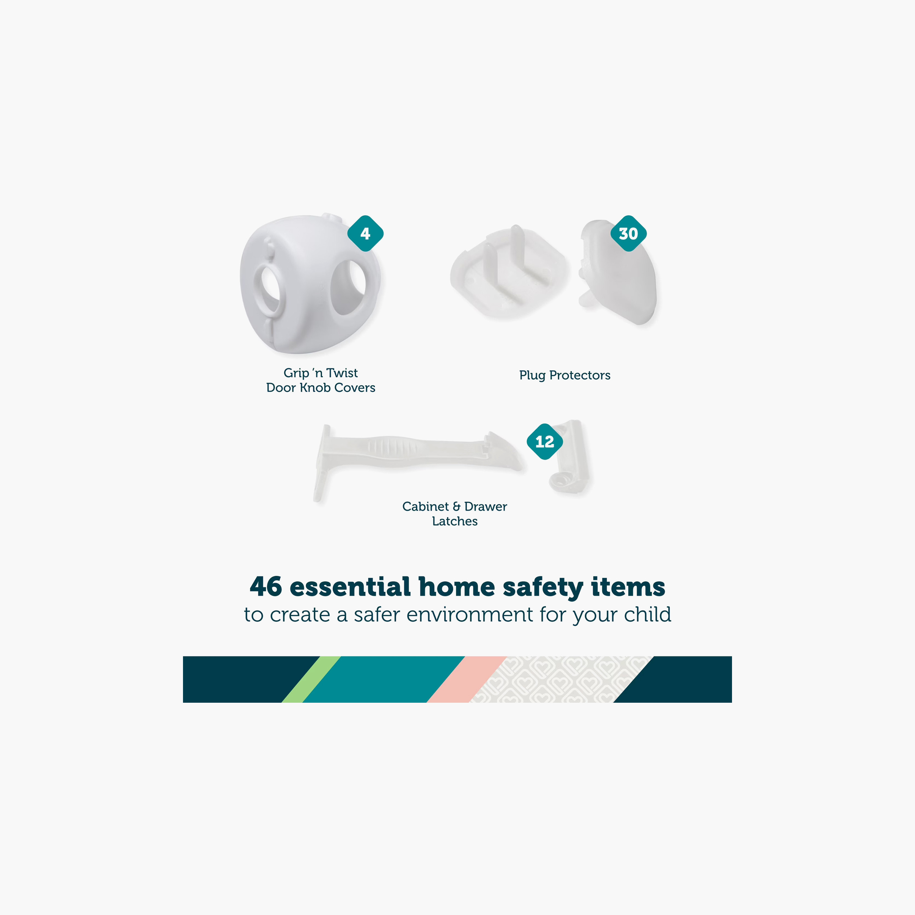 Set of 46 Safety 1st Proofing Door Knob Covers with Cabinet Latches-baby-healthandsafety-babyproofing-image-8
