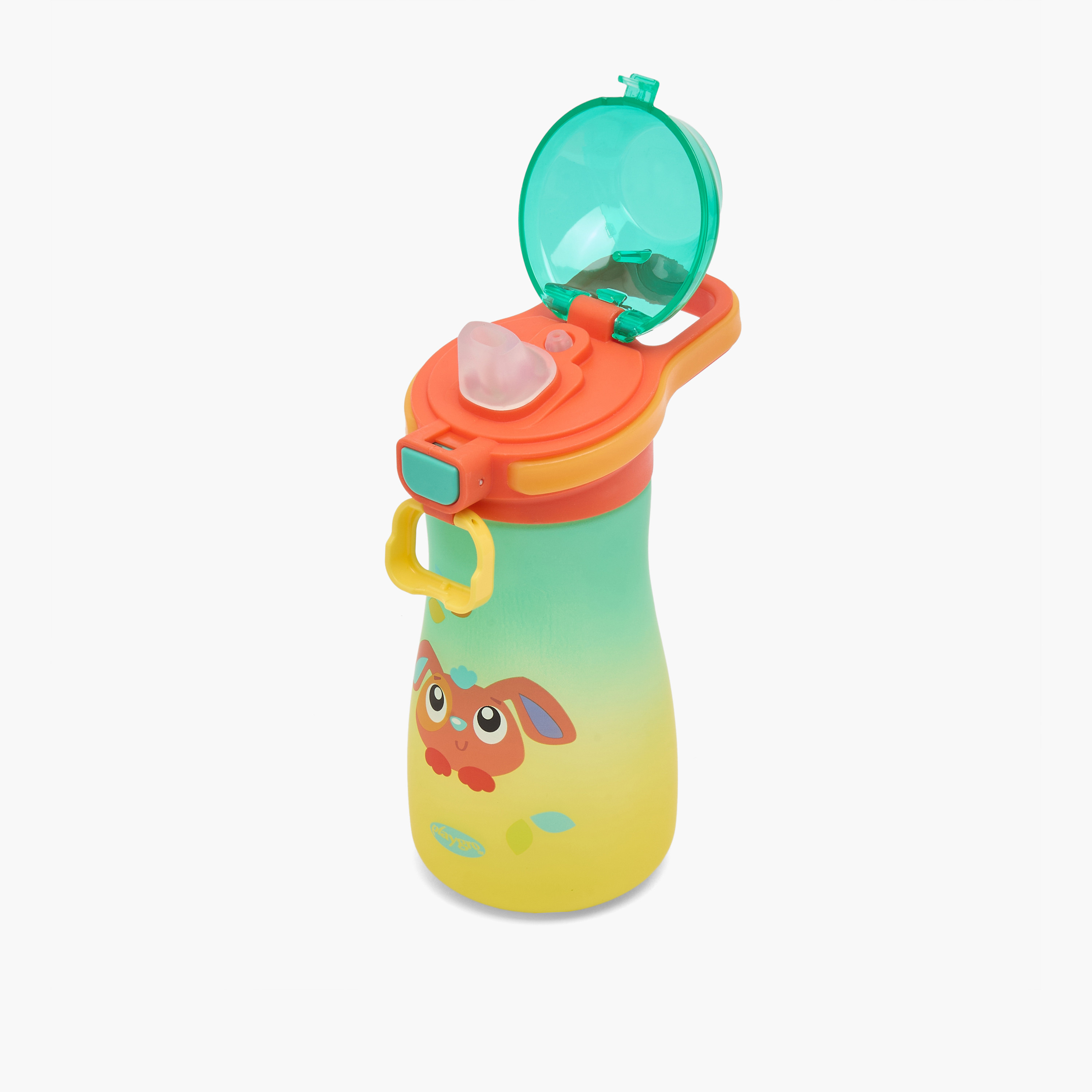 قارورة بتصميم بيني وقشة وفوهة رياضية وغطاء قابل للقفل من بلاي جرو - 550 مل-school-waterbottles-image-3