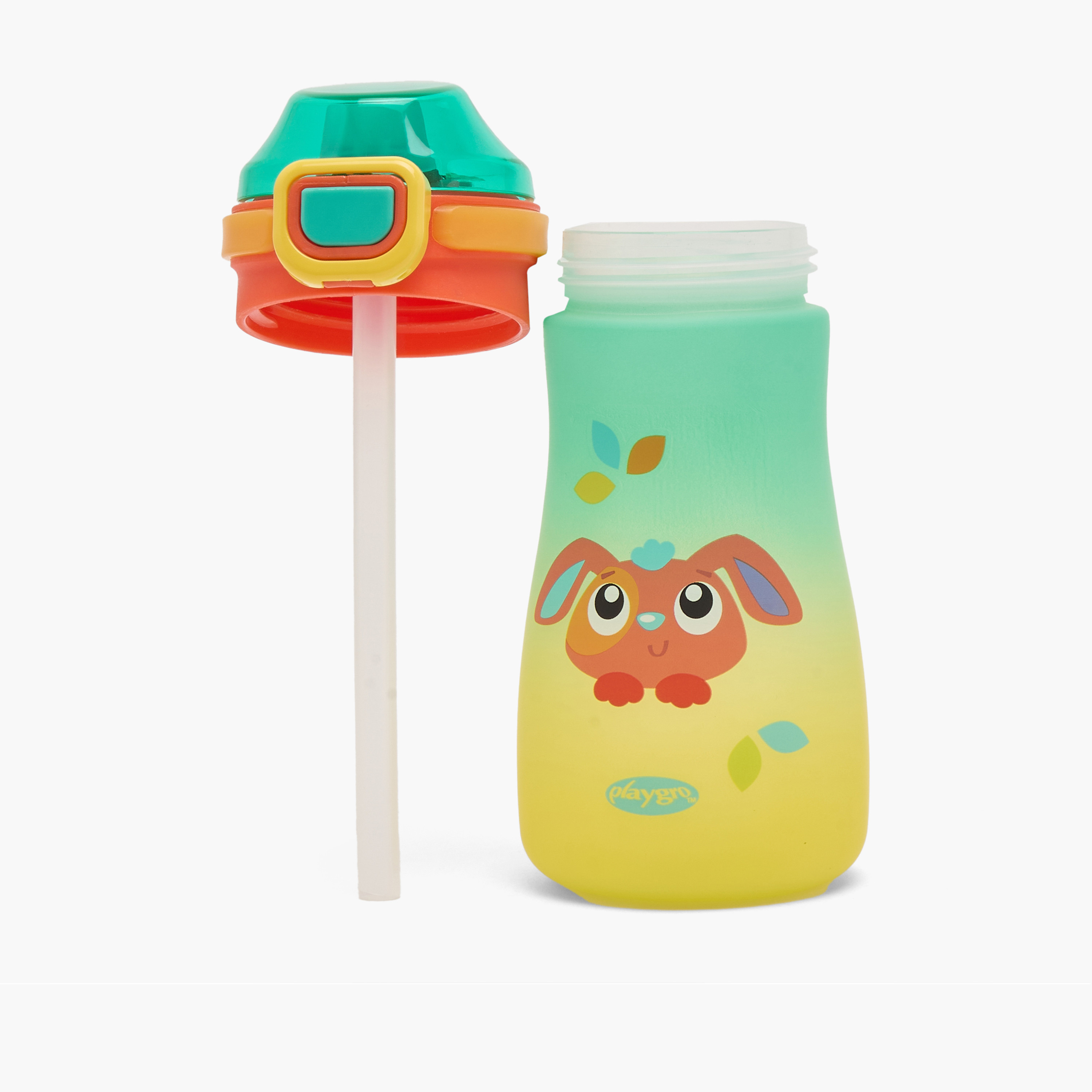 قارورة بتصميم بيني وقشة وفوهة رياضية وغطاء قابل للقفل من بلاي جرو - 550 مل-school-waterbottles-image-4