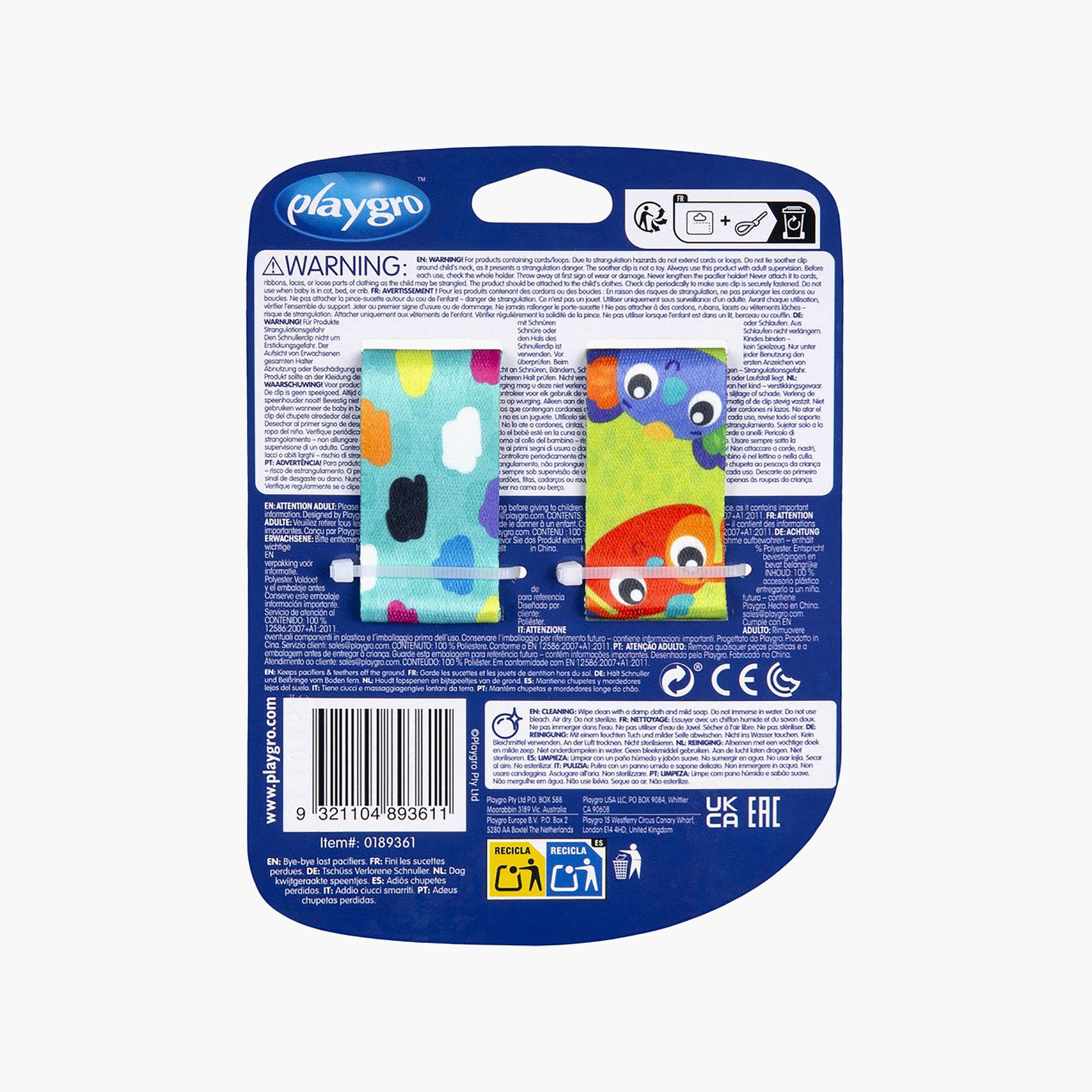 Playgro Clip Clog Giggle Grip Soother Clip with Easy Release Clasp-baby-feeding-pacifiers-image-8