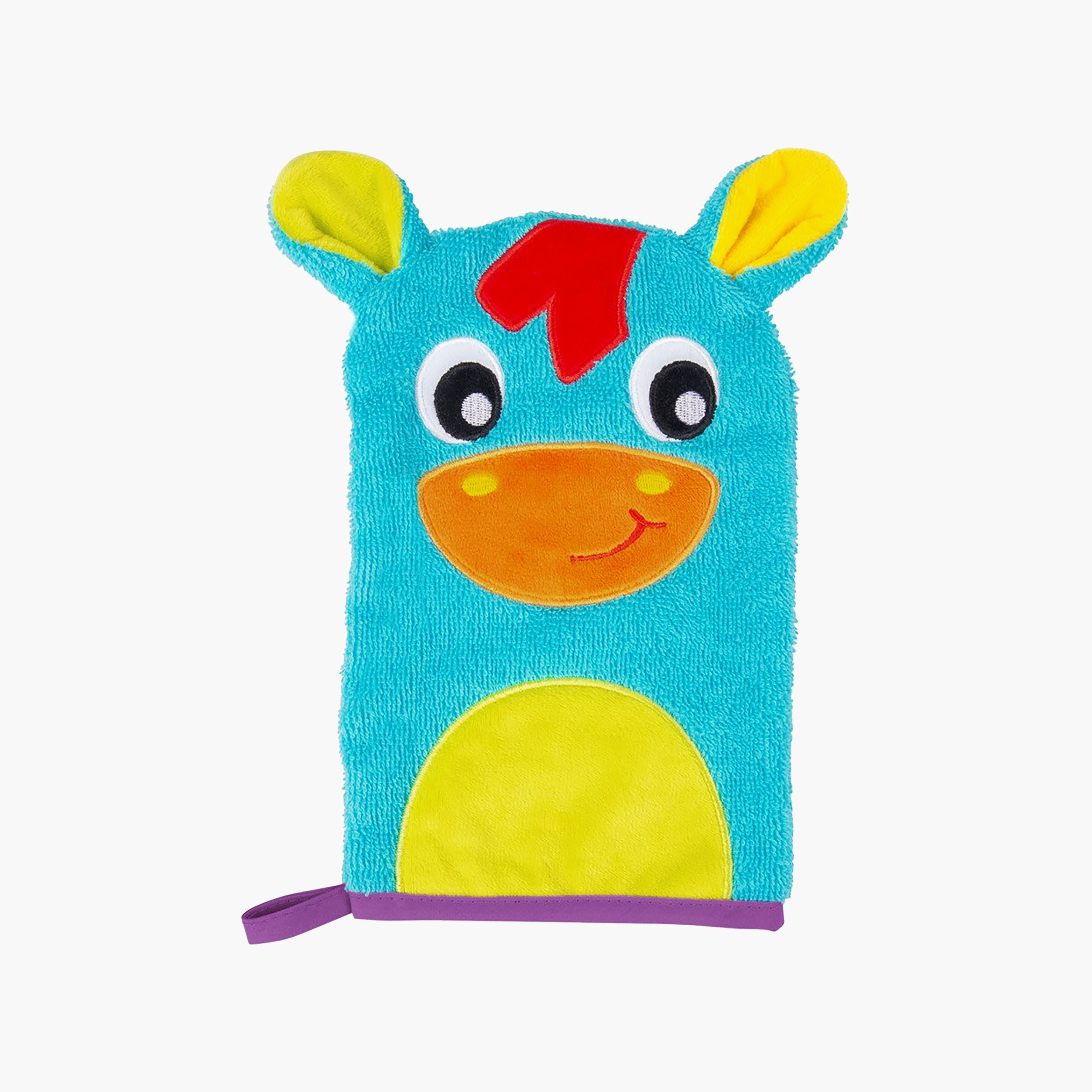 قفاز استحمام كليب كلوب مع حلقة تعليق من بلايجرو-baby-bathandcare-towels-image-1