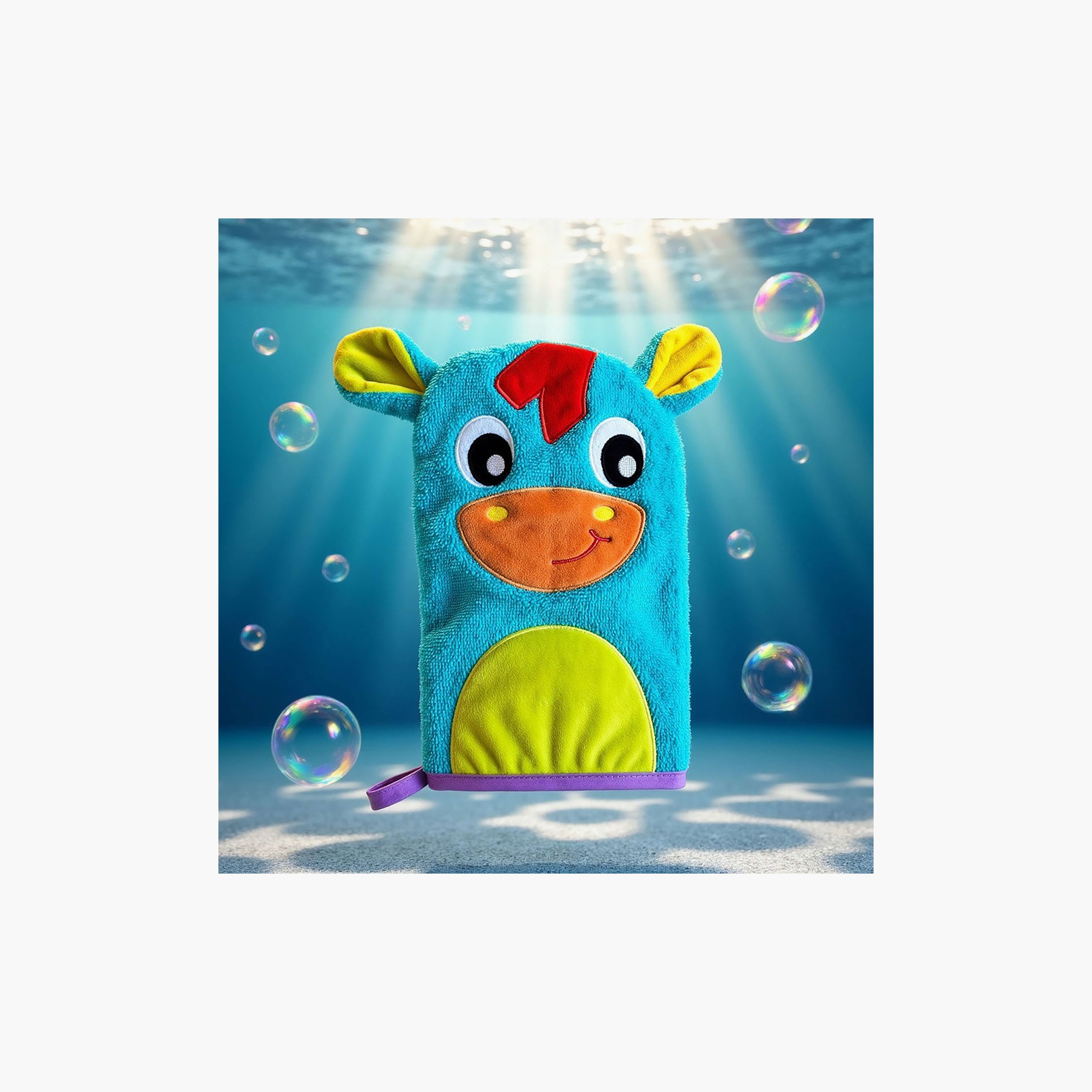 قفاز استحمام كليب كلوب مع حلقة تعليق من بلايجرو-baby-bathandcare-towels-image-2