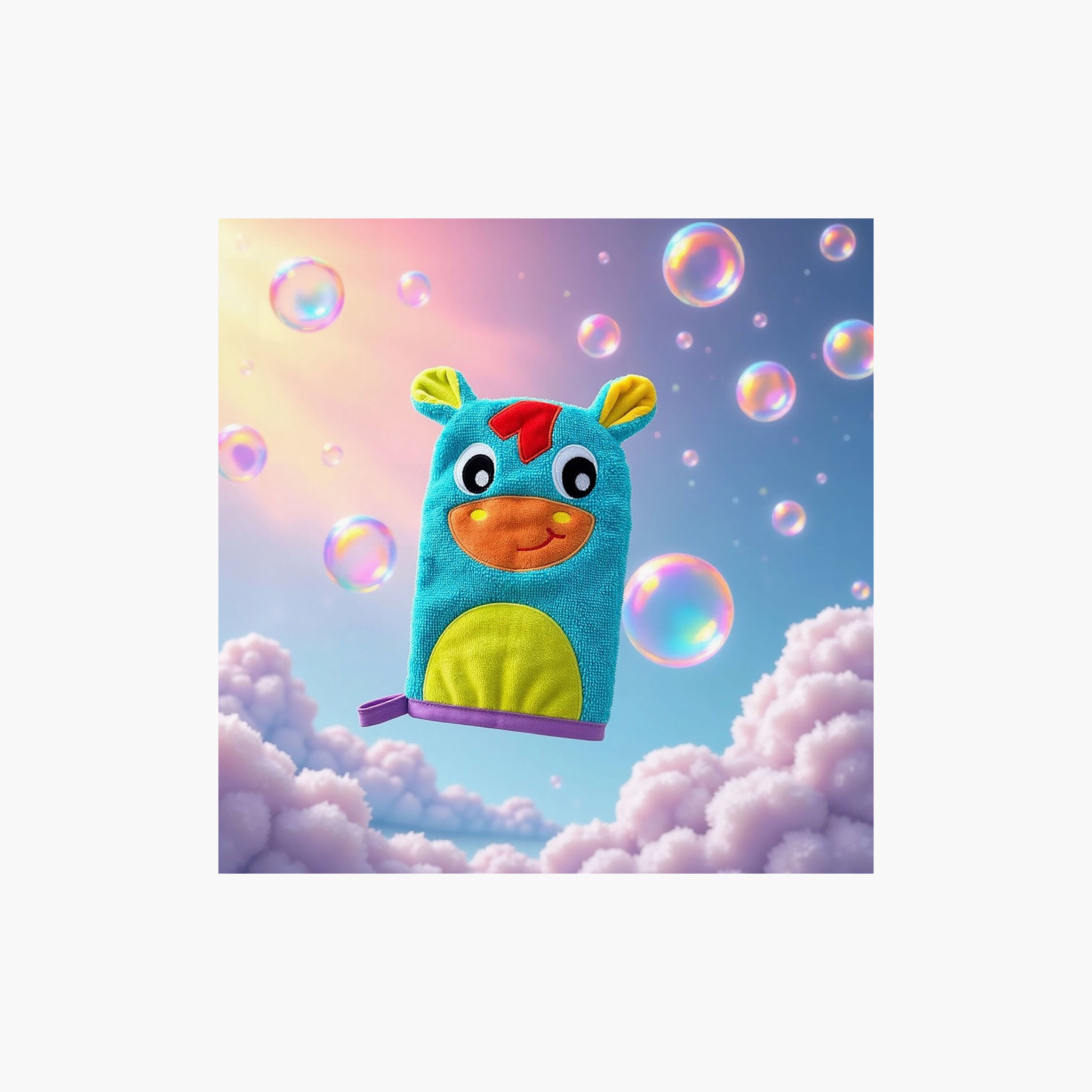 قفاز استحمام كليب كلوب مع حلقة تعليق من بلايجرو-baby-bathandcare-towels-image-3