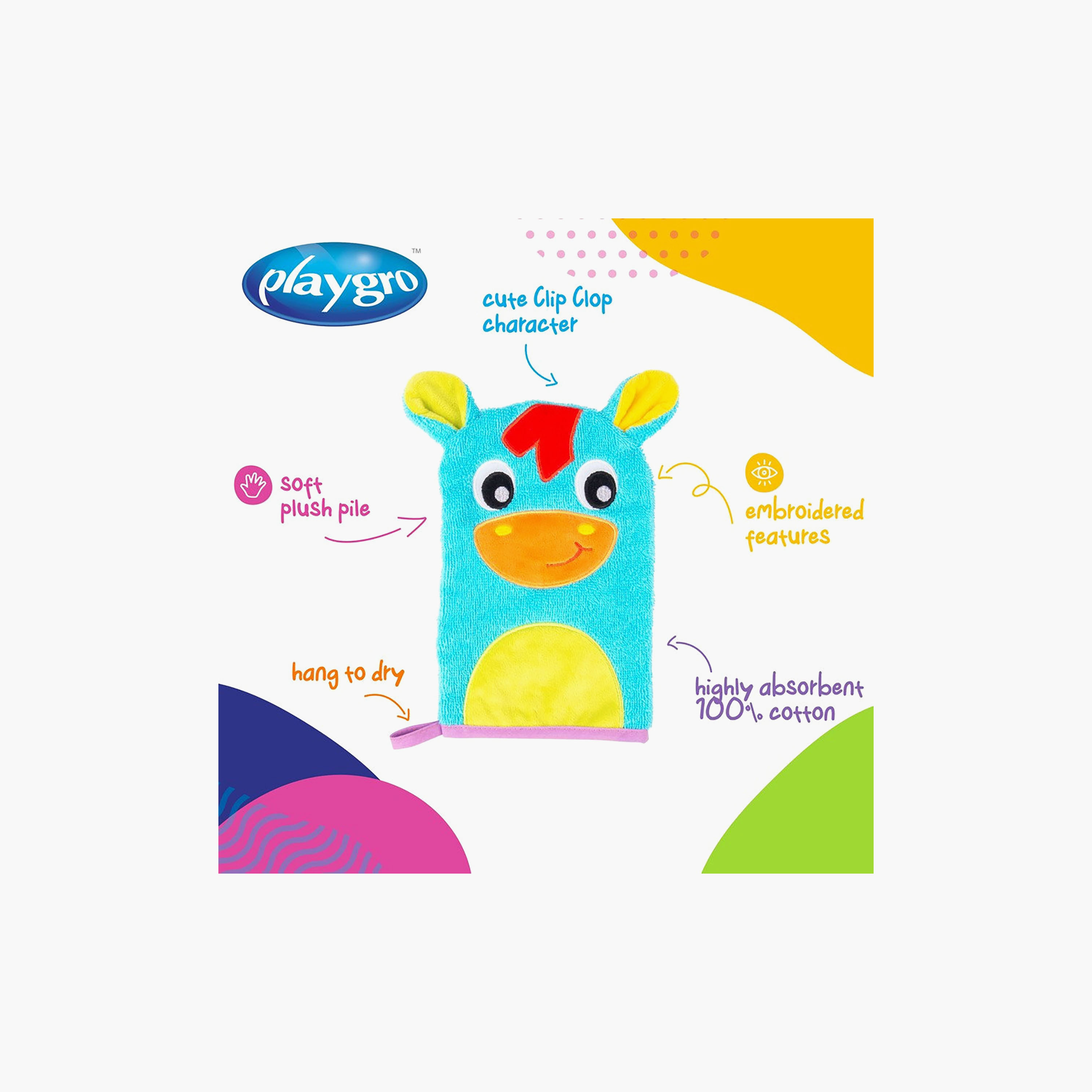قفاز استحمام كليب كلوب مع حلقة تعليق من بلايجرو-baby-bathandcare-towels-image-8