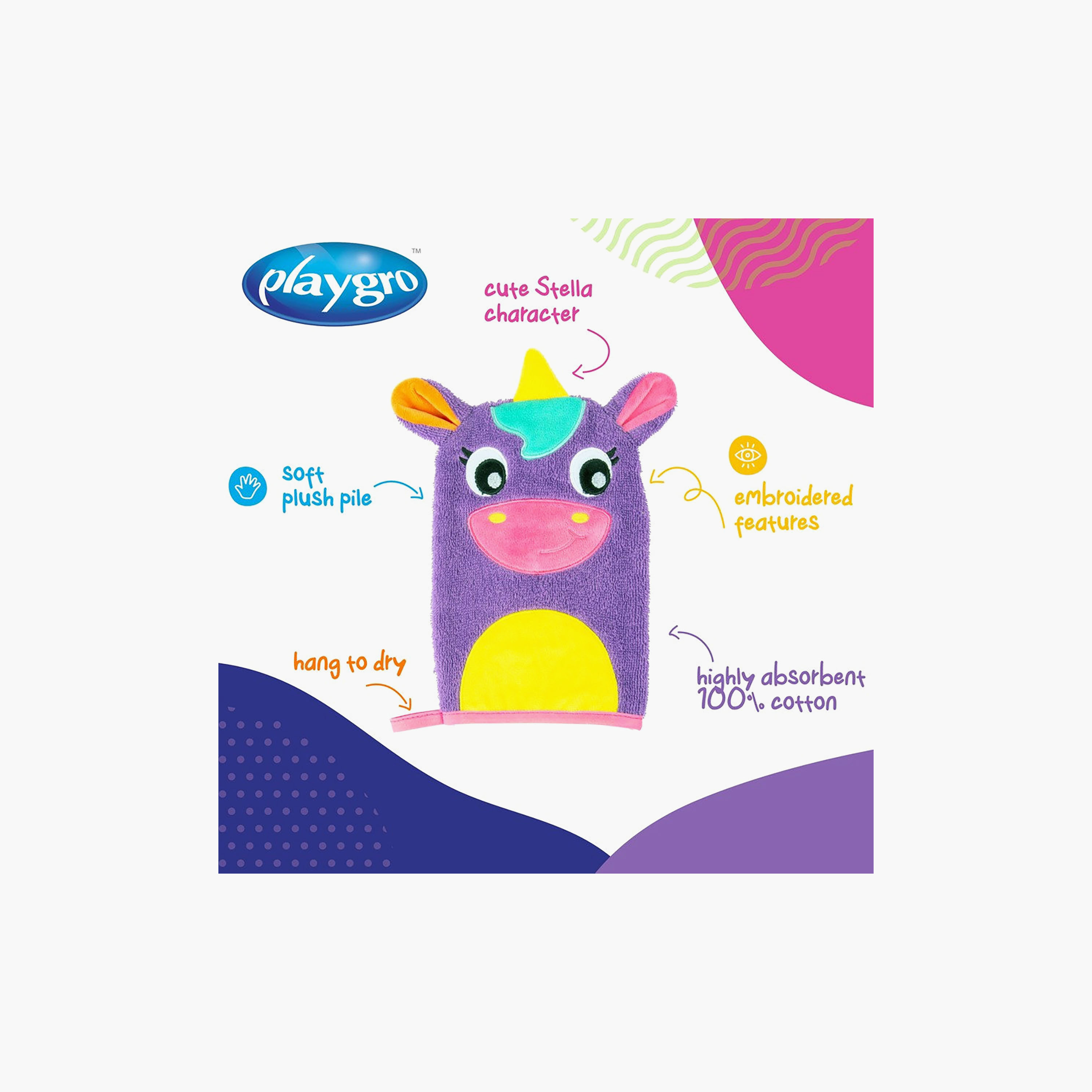 قفاز استحمام ستلا يونيكورن من بلايجرو-baby-bathandcare-towels-image-2