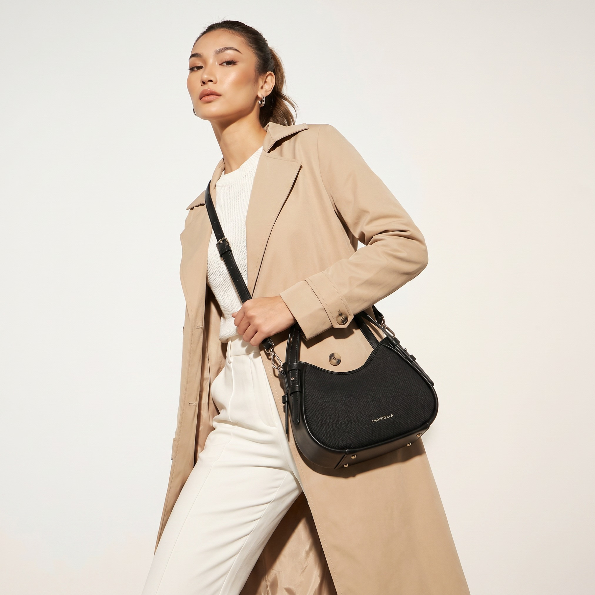 شنطة كتف بملمس بارز وحزام قابل للفصل من كريسبيلا-women-bagsandwallets-handbags-image-2