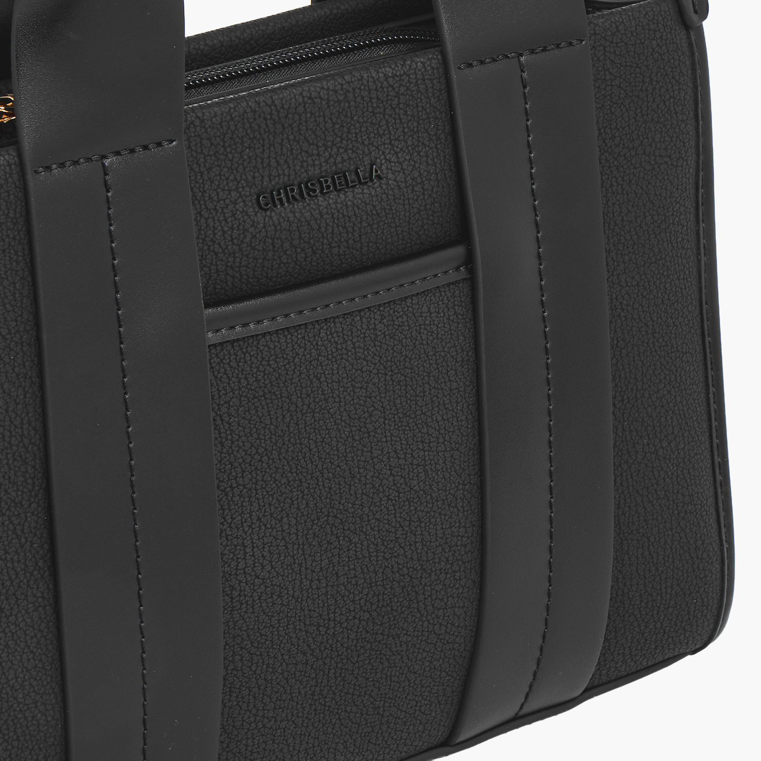 Chrisbella Textured Tote Bag with Detachable Strap-women-bagsandwallets-handbags-image-4