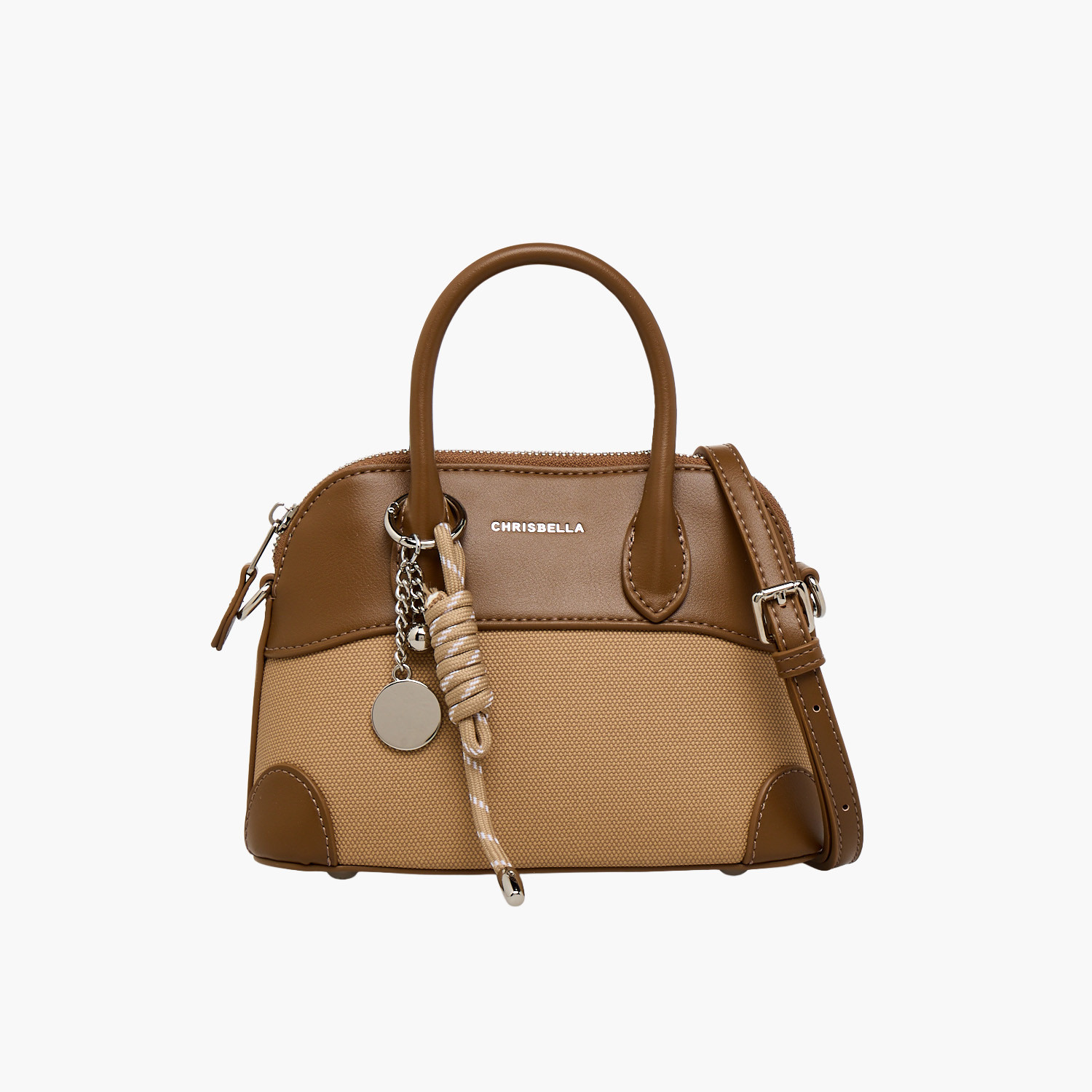 شنطة توتي بارزة الملمس بحزام قابل للفصل من كريسبيلا-women-bagsandwallets-handbags-image-1