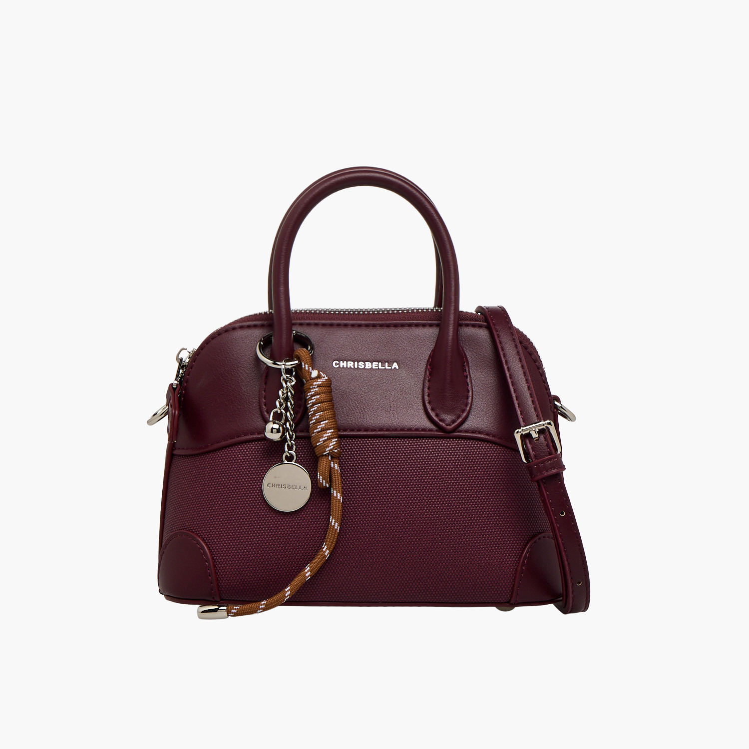 Chrisbella Textured Tote Bag with Detachable Strap-women-bagsandwallets-handbags-image-1