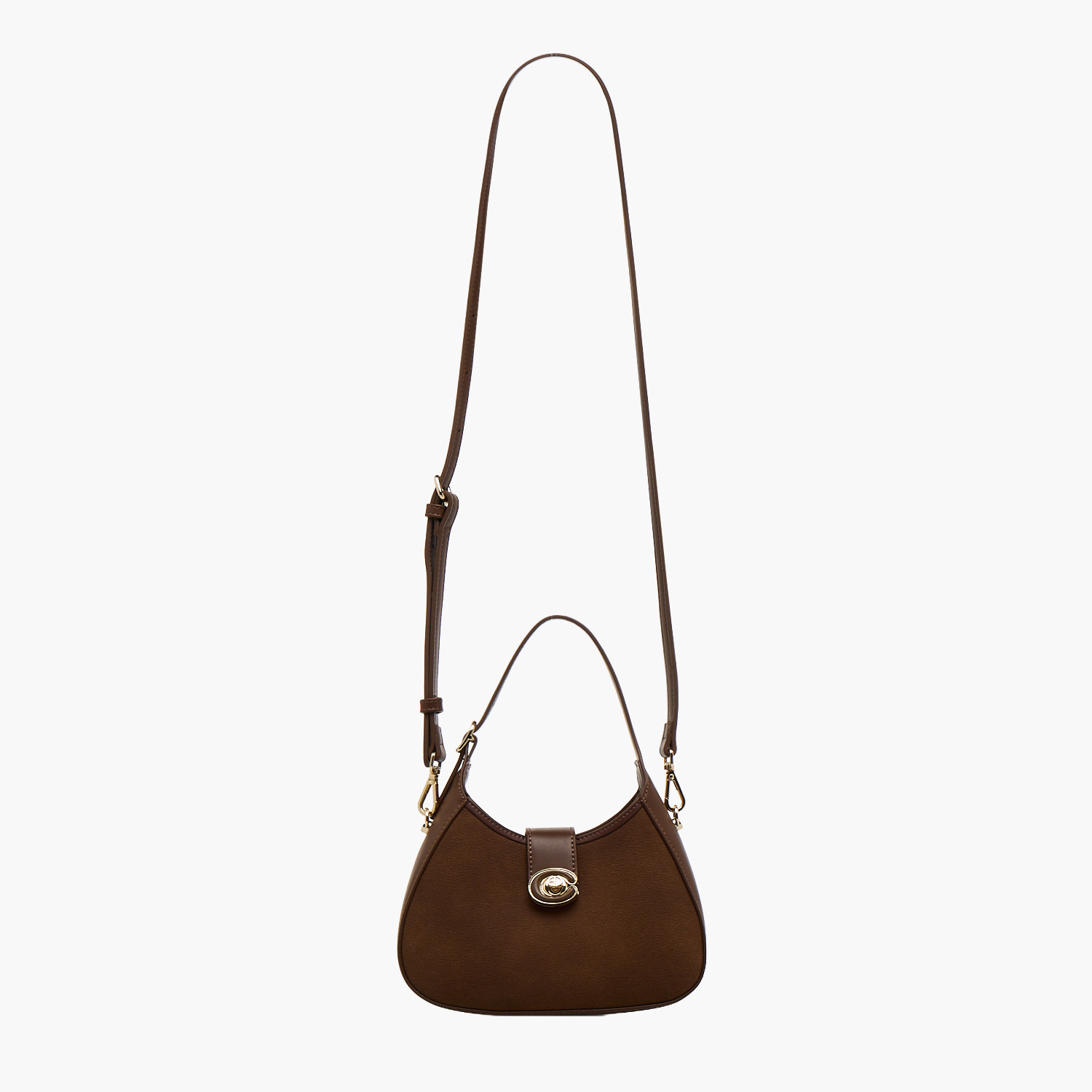 Chrisbella Solid Shoulder Bag with Twist Lock Closure-women-bagsandwallets-handbags-image-3