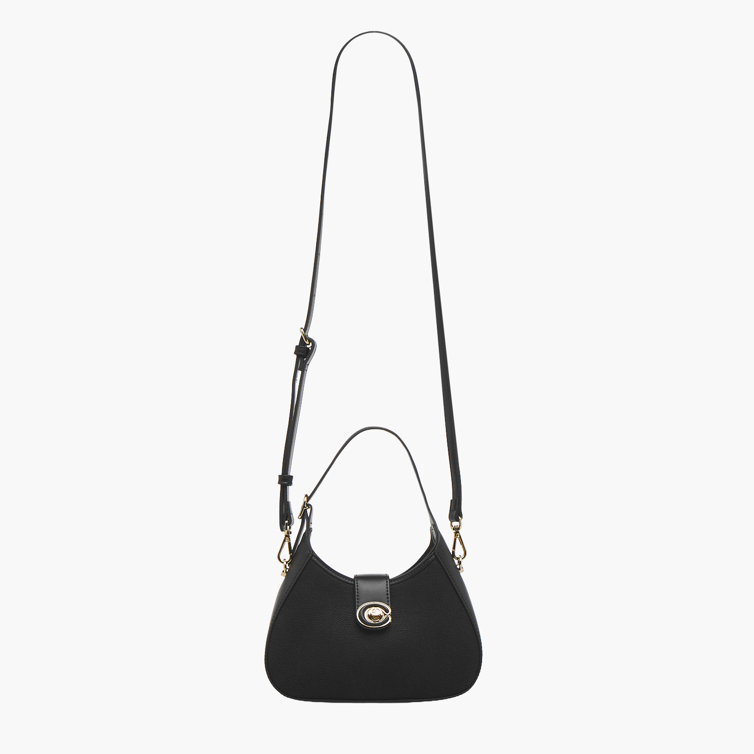 Chrisbella Solid Shoulder Bag with Twist Lock Closure-women-bagsandwallets-handbags-image-3