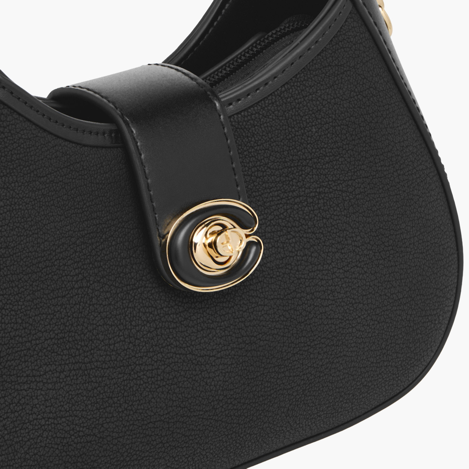 Chrisbella Solid Shoulder Bag with Twist Lock Closure-women-bagsandwallets-handbags-image-5