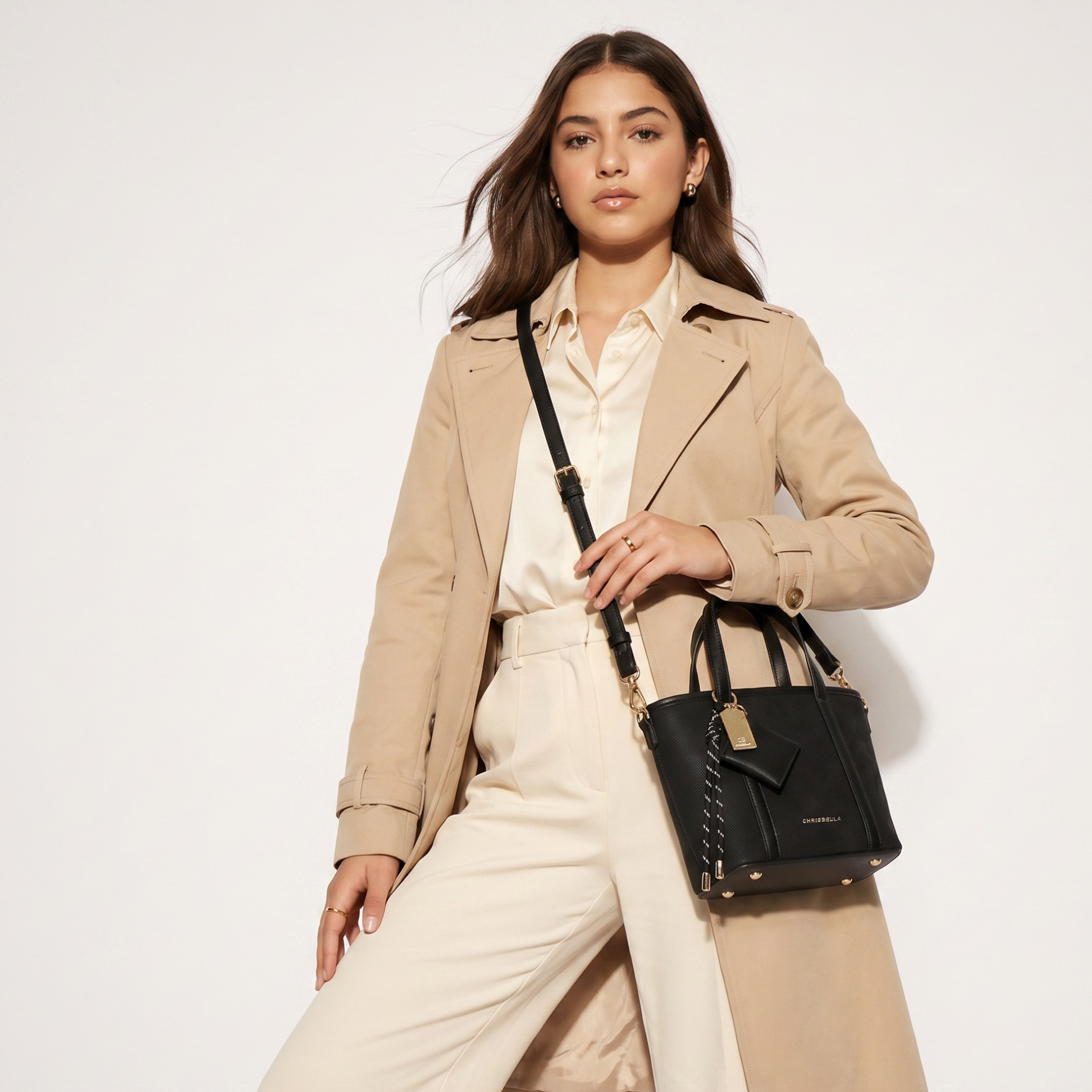 Chrisbella Textured Tote Bag with Zip Closure-women-bagsandwallets-handbags-image-2