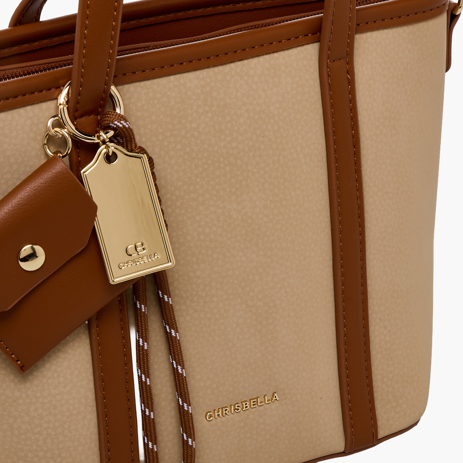 Chrisbella Solid Tote Bag with Zip Closure-women-bagsandwallets-handbags-image-5