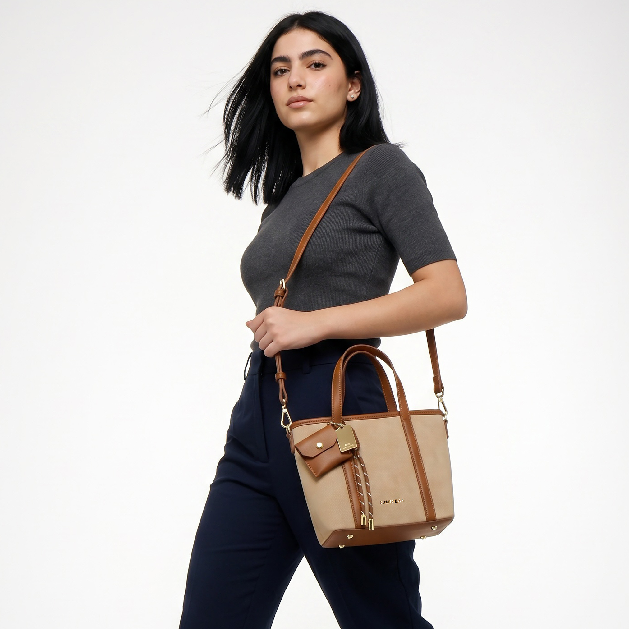 Chrisbella Solid Tote Bag with Zip Closure-women-bagsandwallets-handbags-image-2