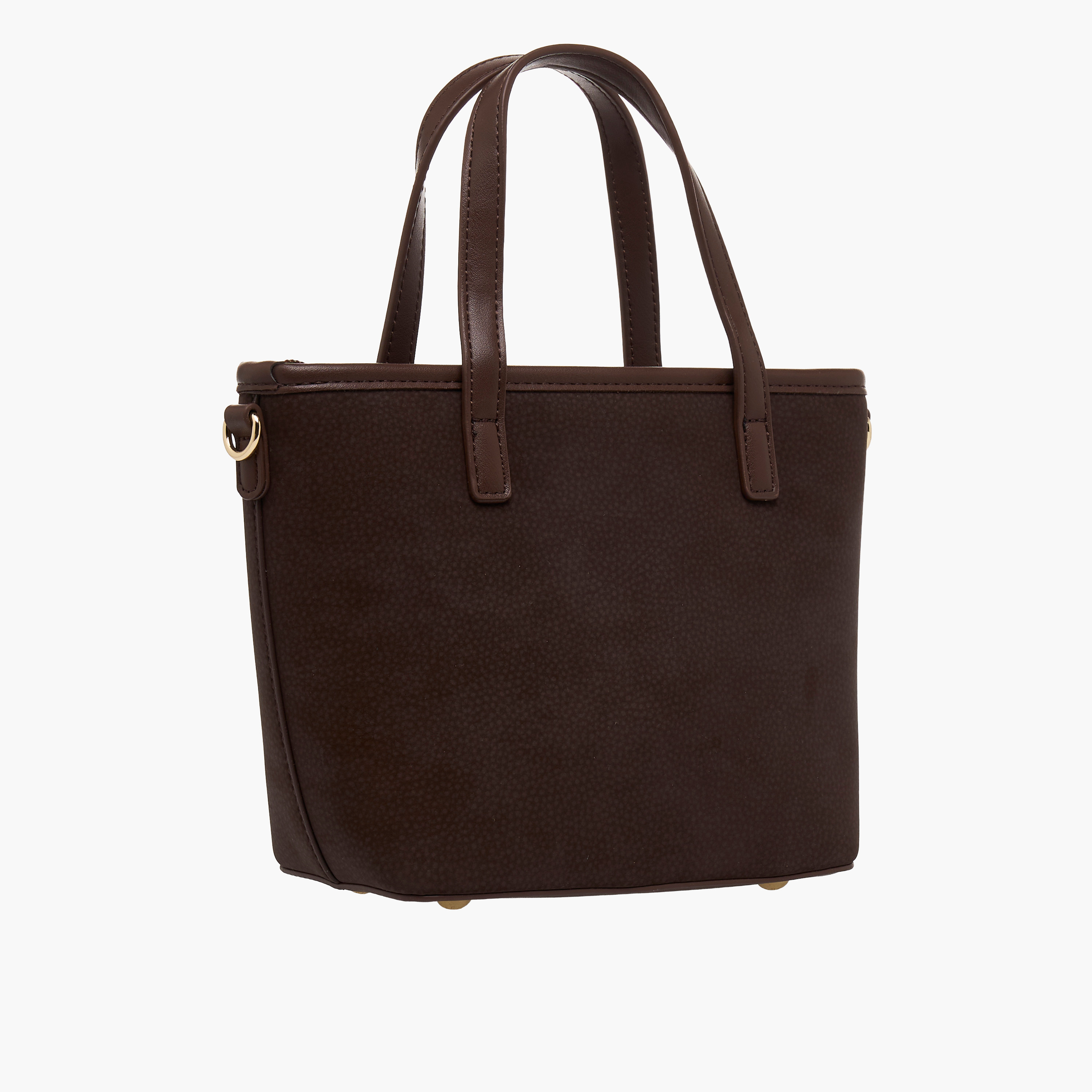Chrisbella Textured Tote Bag with Zip Closure-women-bagsandwallets-handbags-image-4