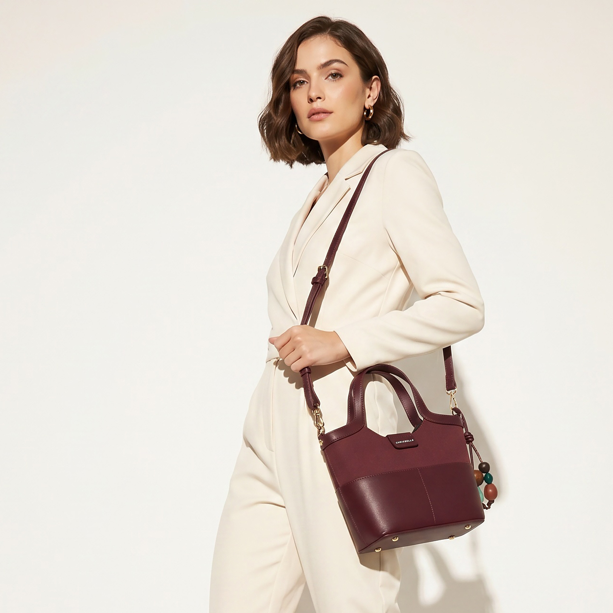Chrisbella Textured Tote Bag with Wallet-women-bagsandwallets-handbags-image-2