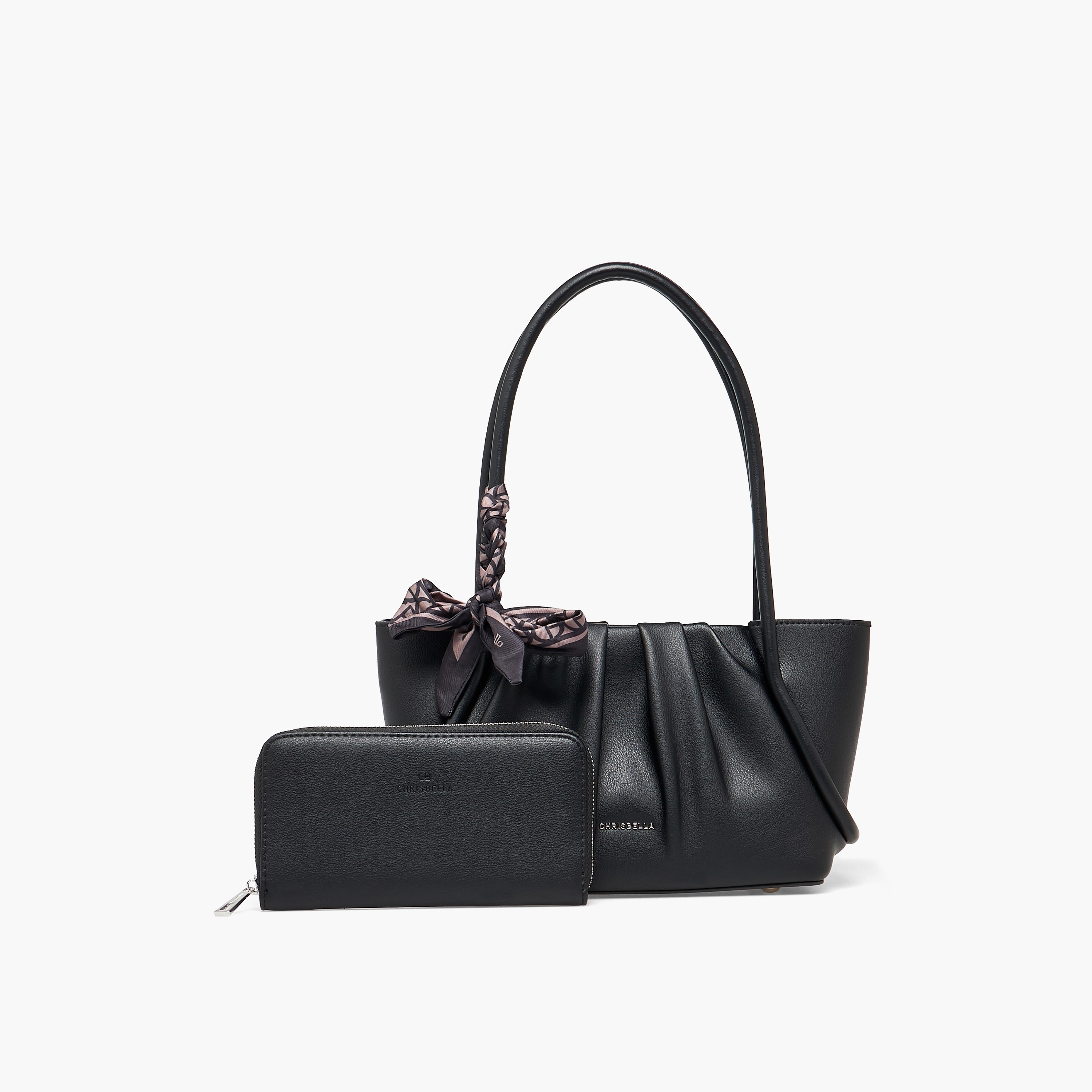 Chrisbella Pleated Tote Bag with Wallet-women-bagsandwallets-handbags-image-8