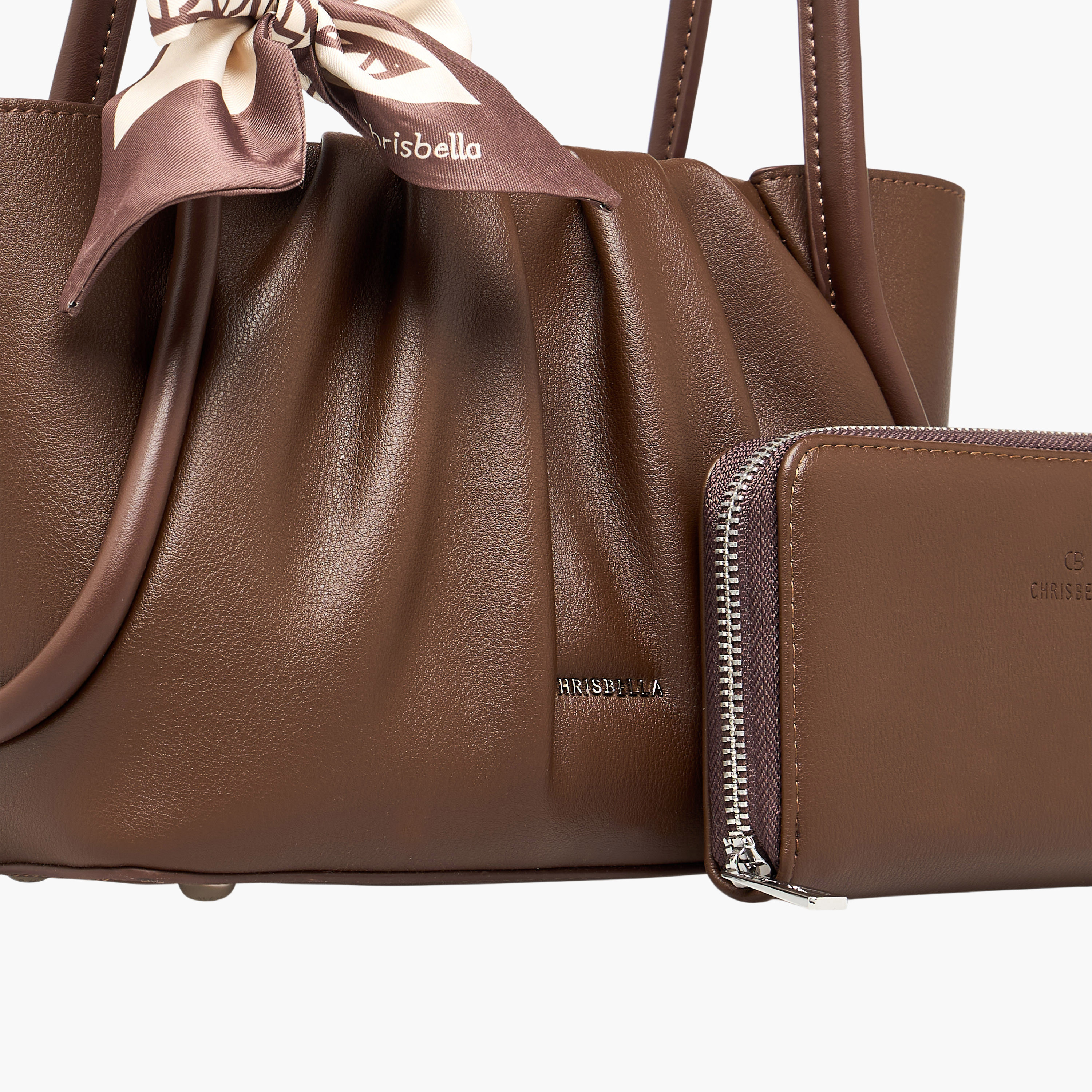 Chrisbella Pleated Tote Bag with Wallet-women-bagsandwallets-handbags-image-4