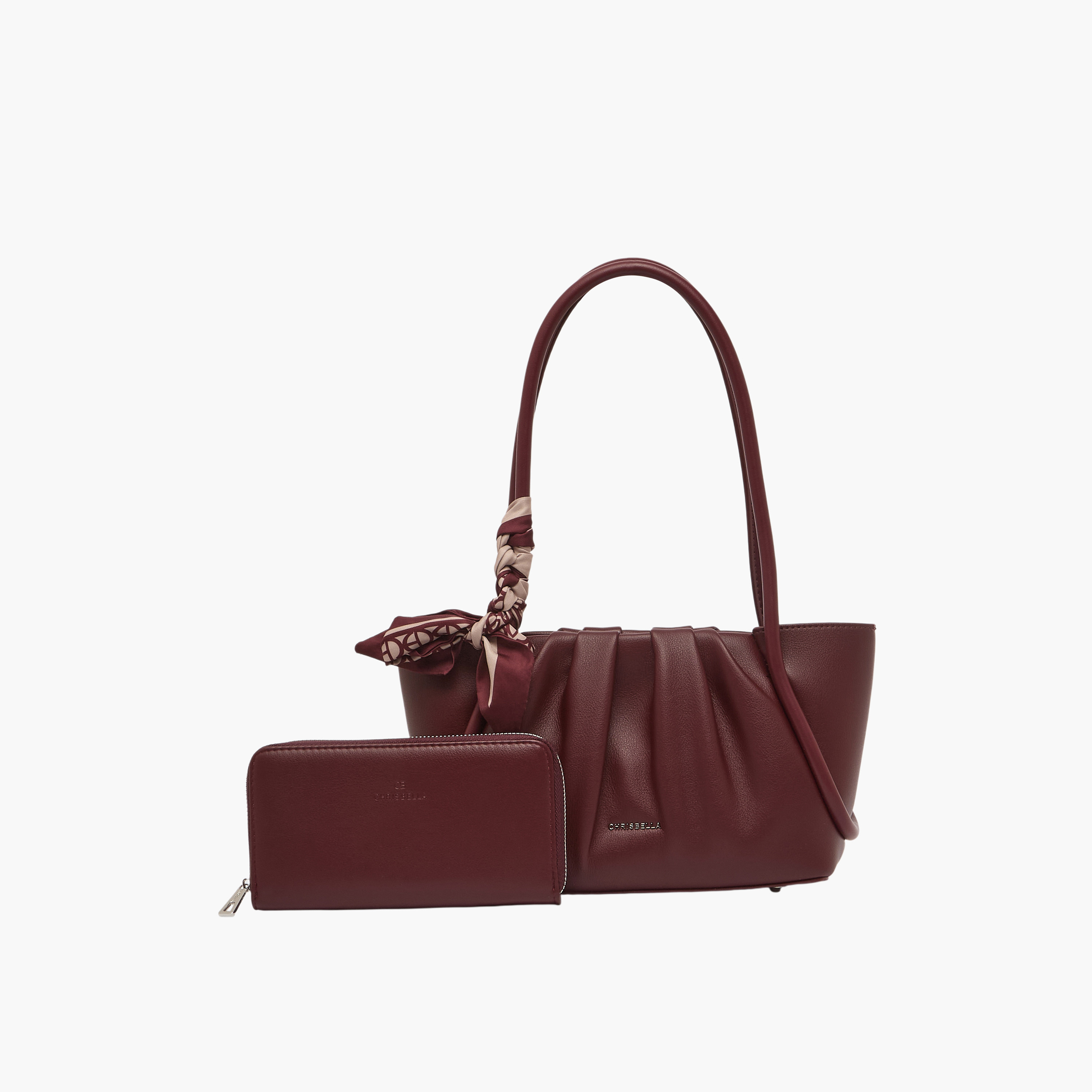 شنطة توتي بكسرات مع محفظة بسحاب من كريسبيلا-women-bagsandwallets-handbags-image-1